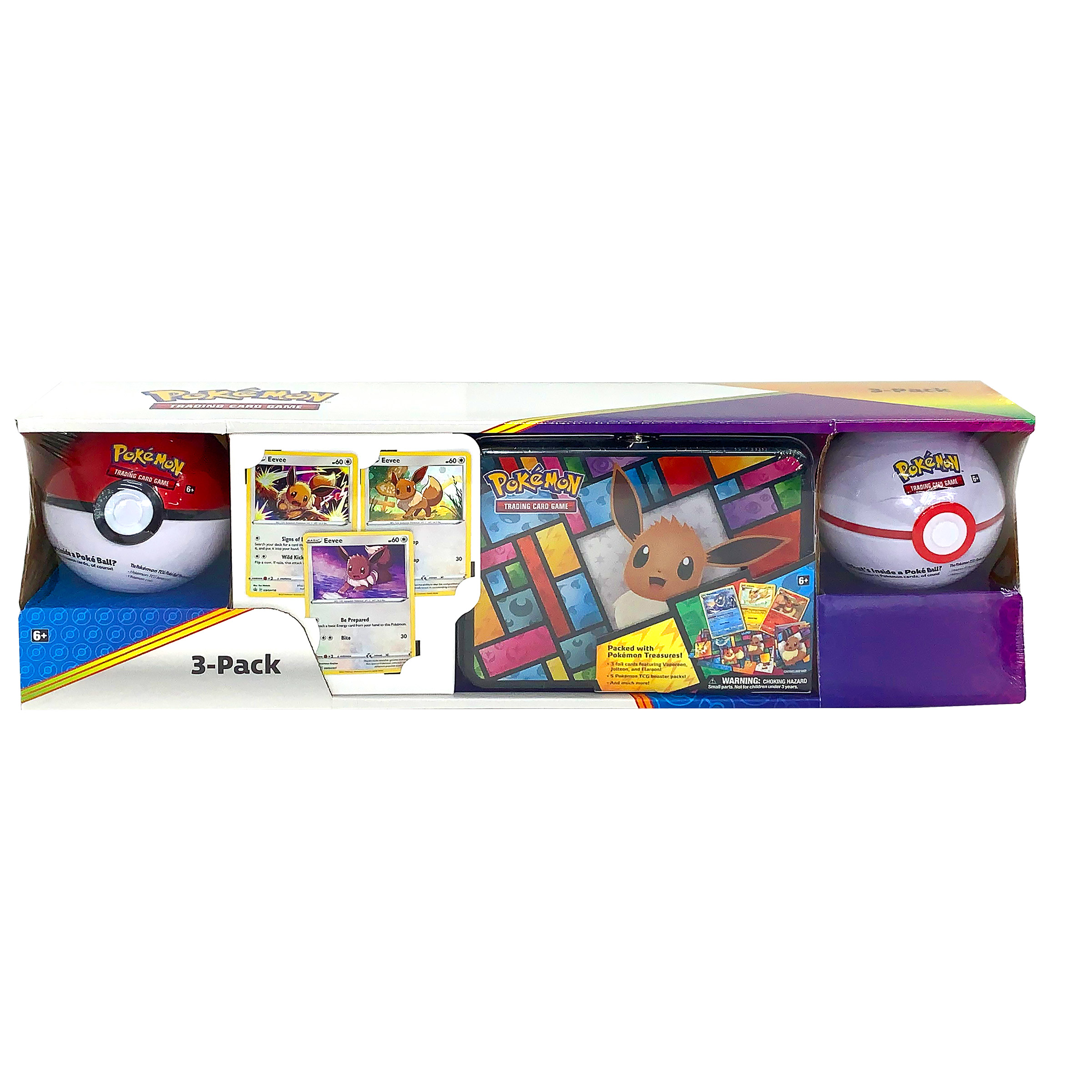 希少✨コストコ限定 ポケモン コレクター3個セット Eevee宝箱缶⭐️海外限定 Pokémon Collector's Chest + Pokeball + Premier Ball + 3