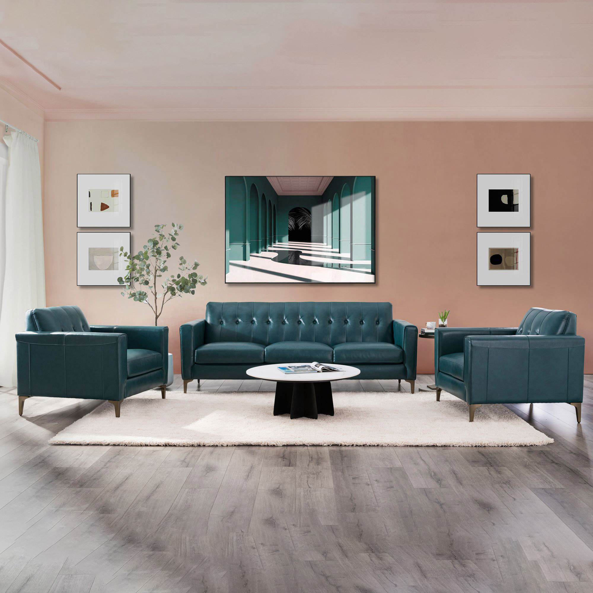 Toulouse 3-piece Leather Set