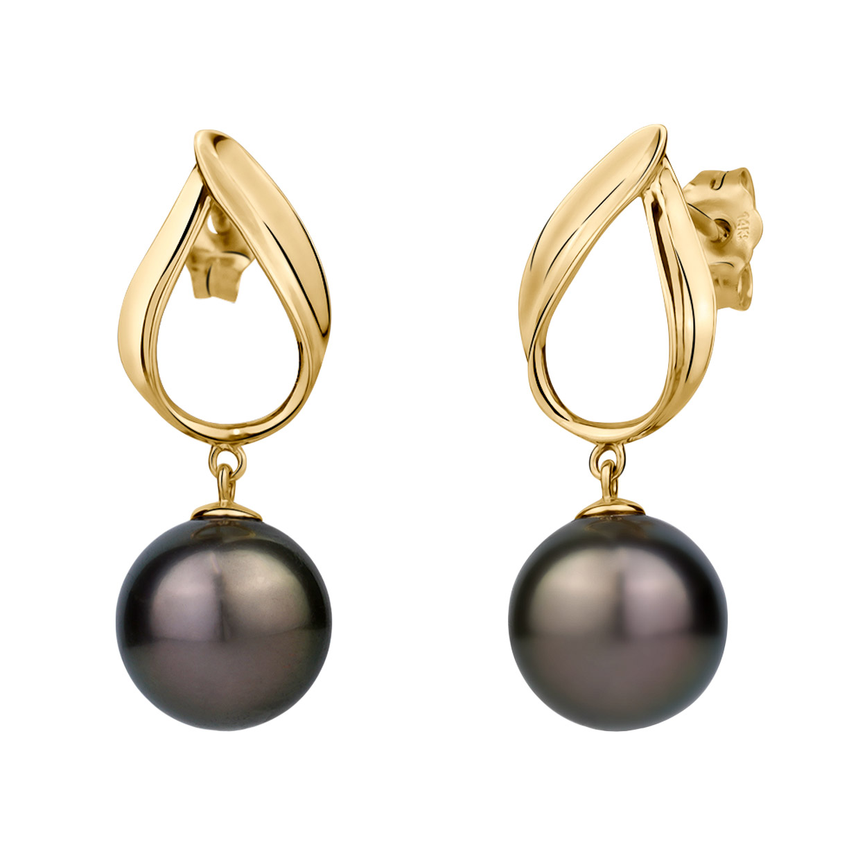 9 – 9.5 mm Cultured Tahitian Pearl Earrings