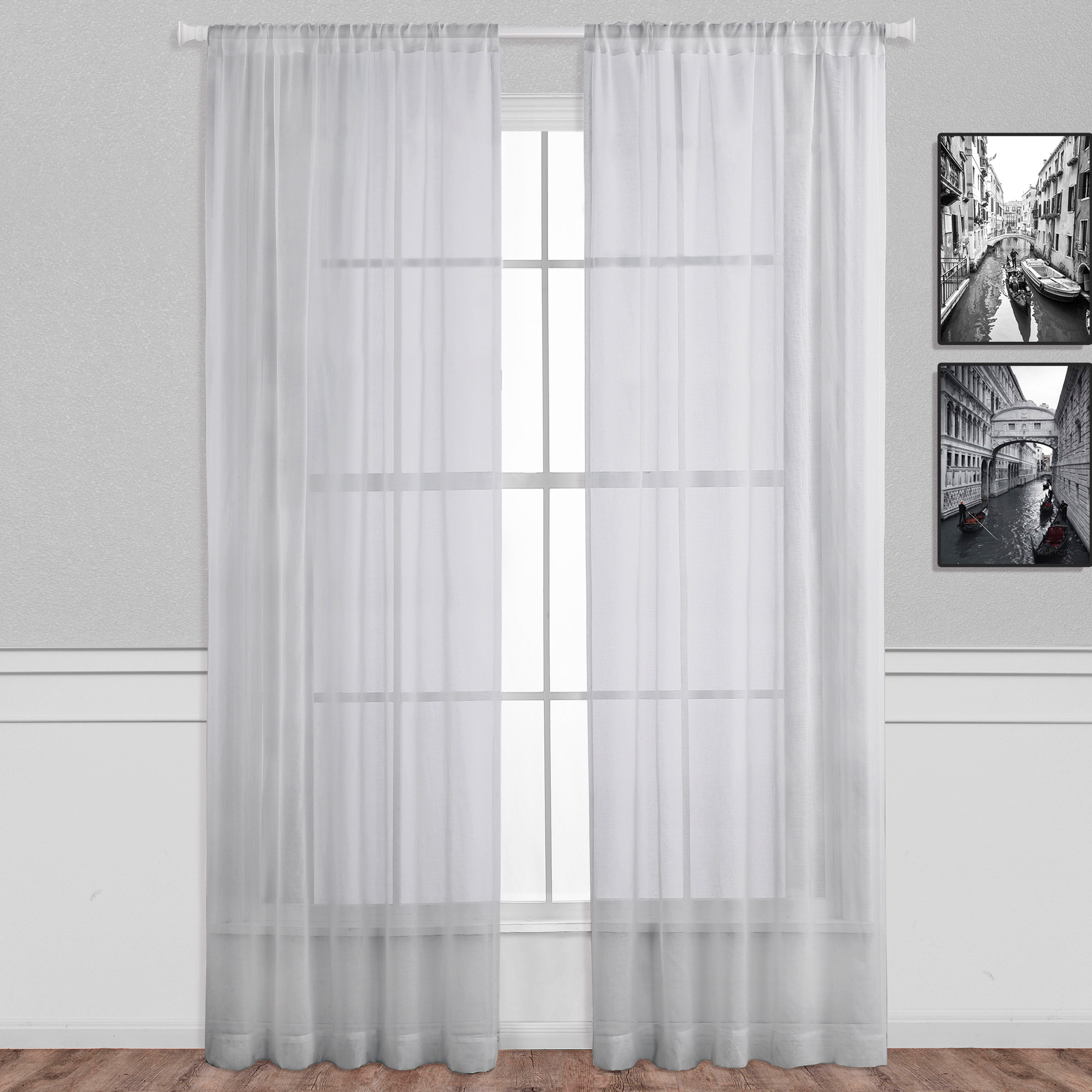 Silk Home Cosmo Sheer Curtains, 2-Panel 