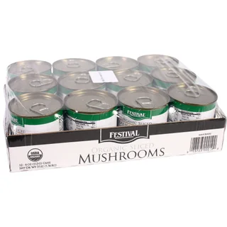 Festival Sliced Organic Mushrooms, 4 oz, 12-count