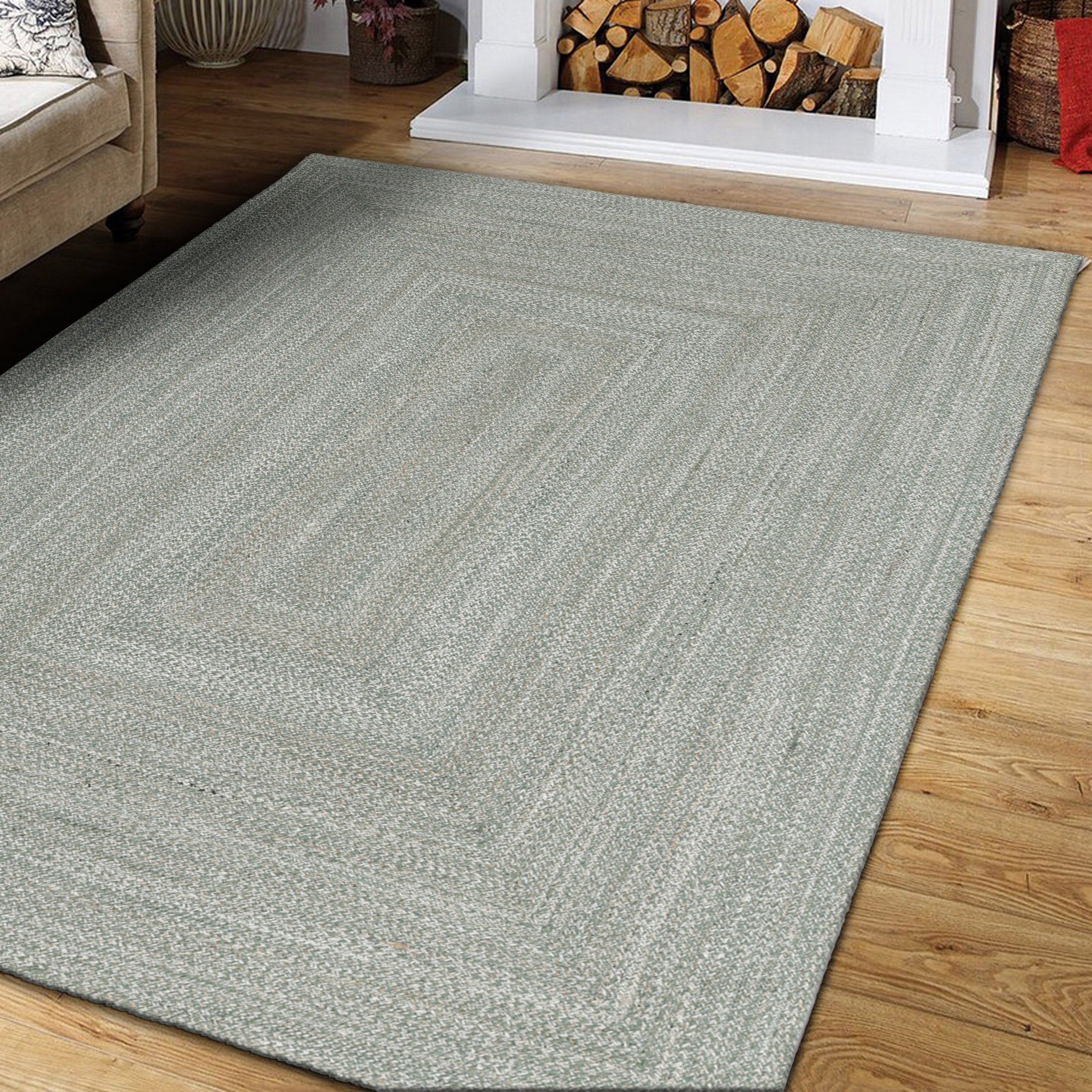Obeetee Layla Braided Area Rug, Green, 5' x 7'6” | Costco