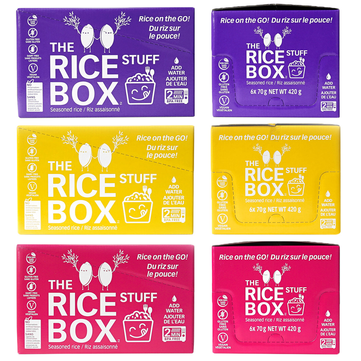 The Rice Stuff Box Rice Variety Pack, 18 × 70 g