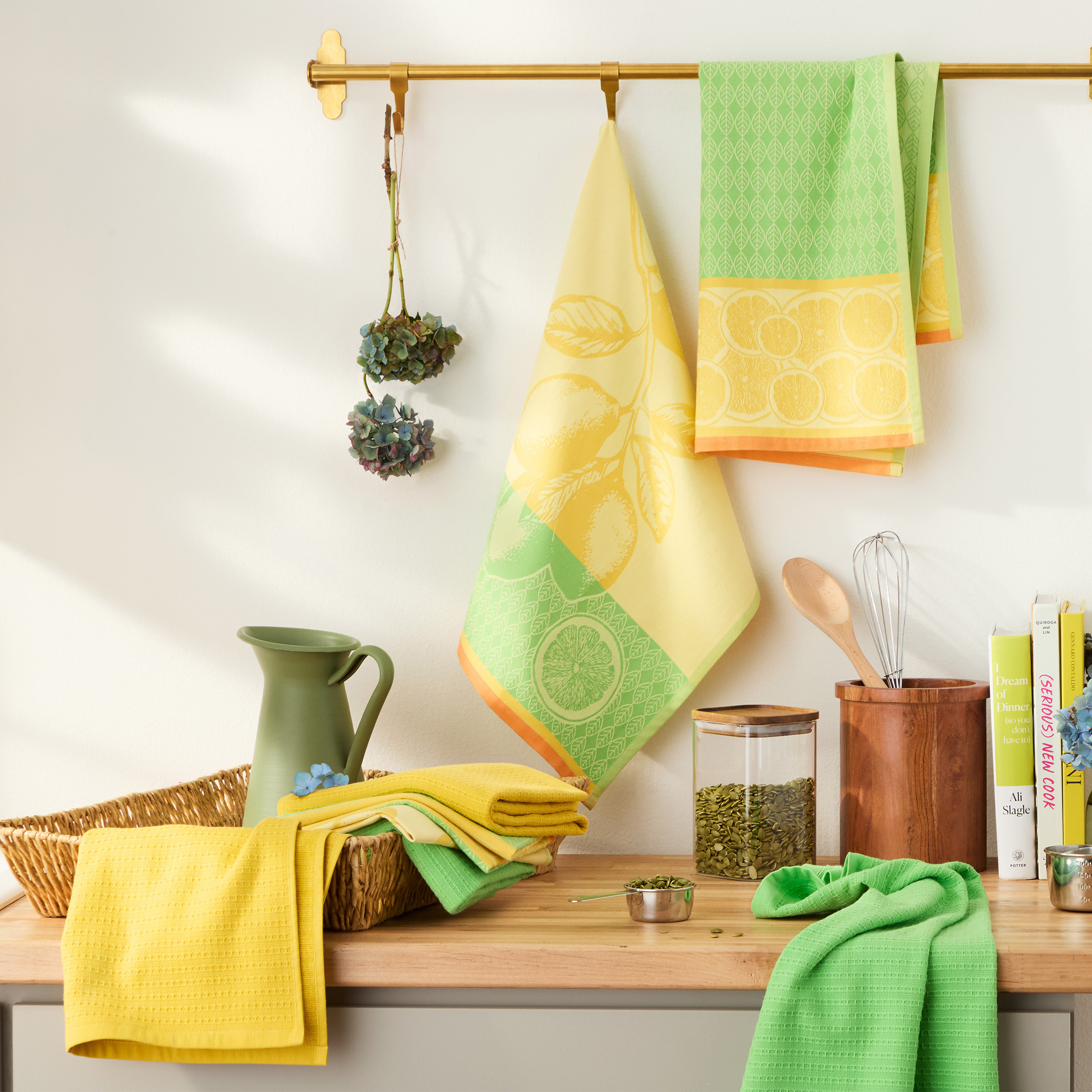 Jacquard Flatwoven Kitchen Towels  8-pack