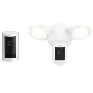 Ring Floodlight Cam Pro + Ring Outdoor Cam Plus