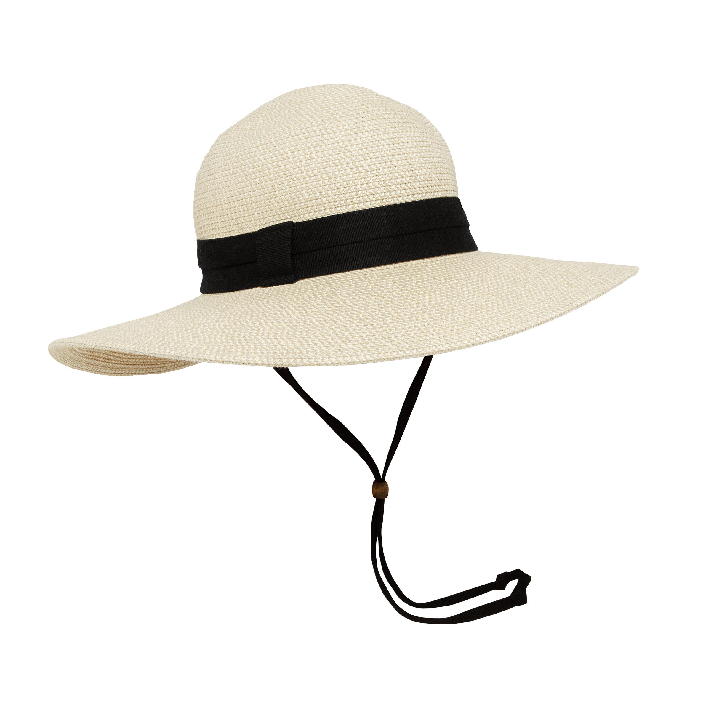 Solar Escape Wide-Brim Straw Hat With Adjustable Chin Strap & Black Ribbon Band Solar Escape UV Grasslands Hat UPF 50: Buy Online at Best  main image 4
