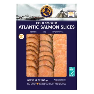 ICELANDER COLD SMOKED ATLANTIC SALMON SLICES 12 OZ