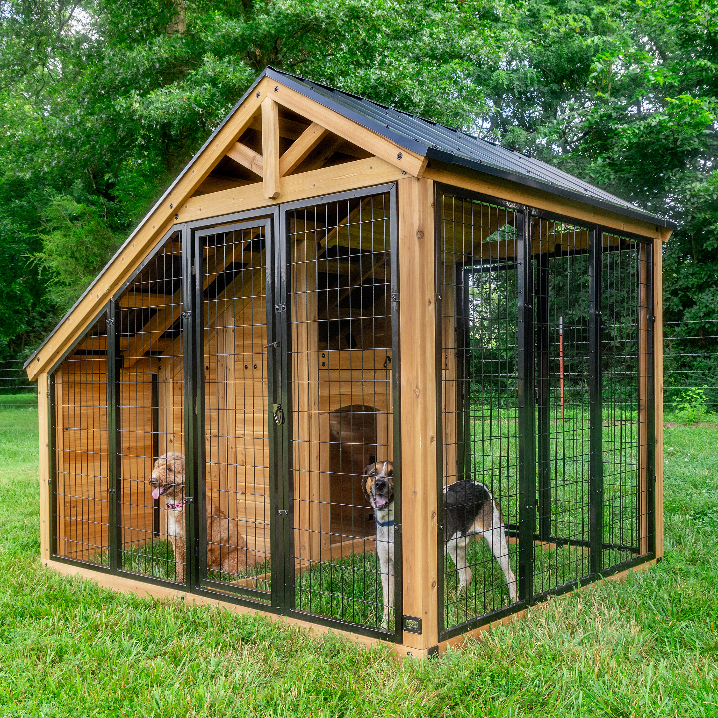 Backyard Discovery 7' x 5' Canine Cabin Cedar Wood Outdoor Dog