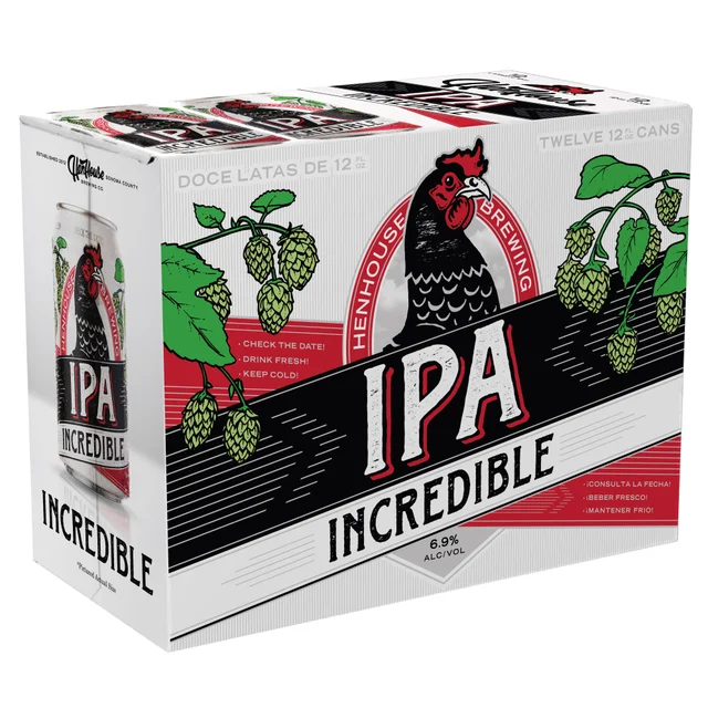 HENHOUSE BREWING CO INCREDIBLE IPA SANTA ROSA 12/12OZ