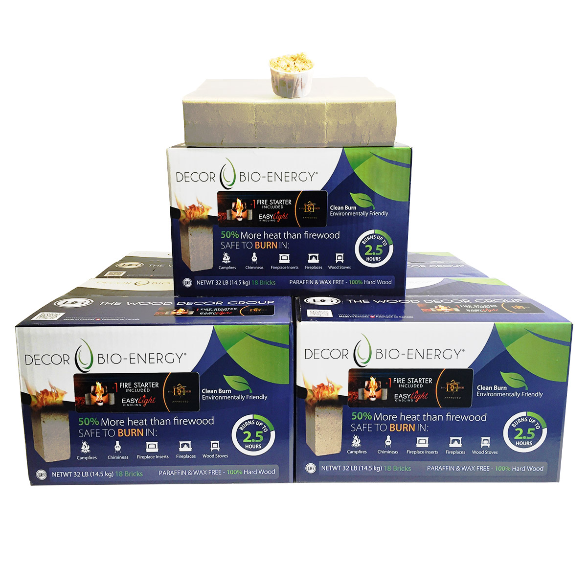 Décor Bio-Energy Firewood Bio Bricks 90-count