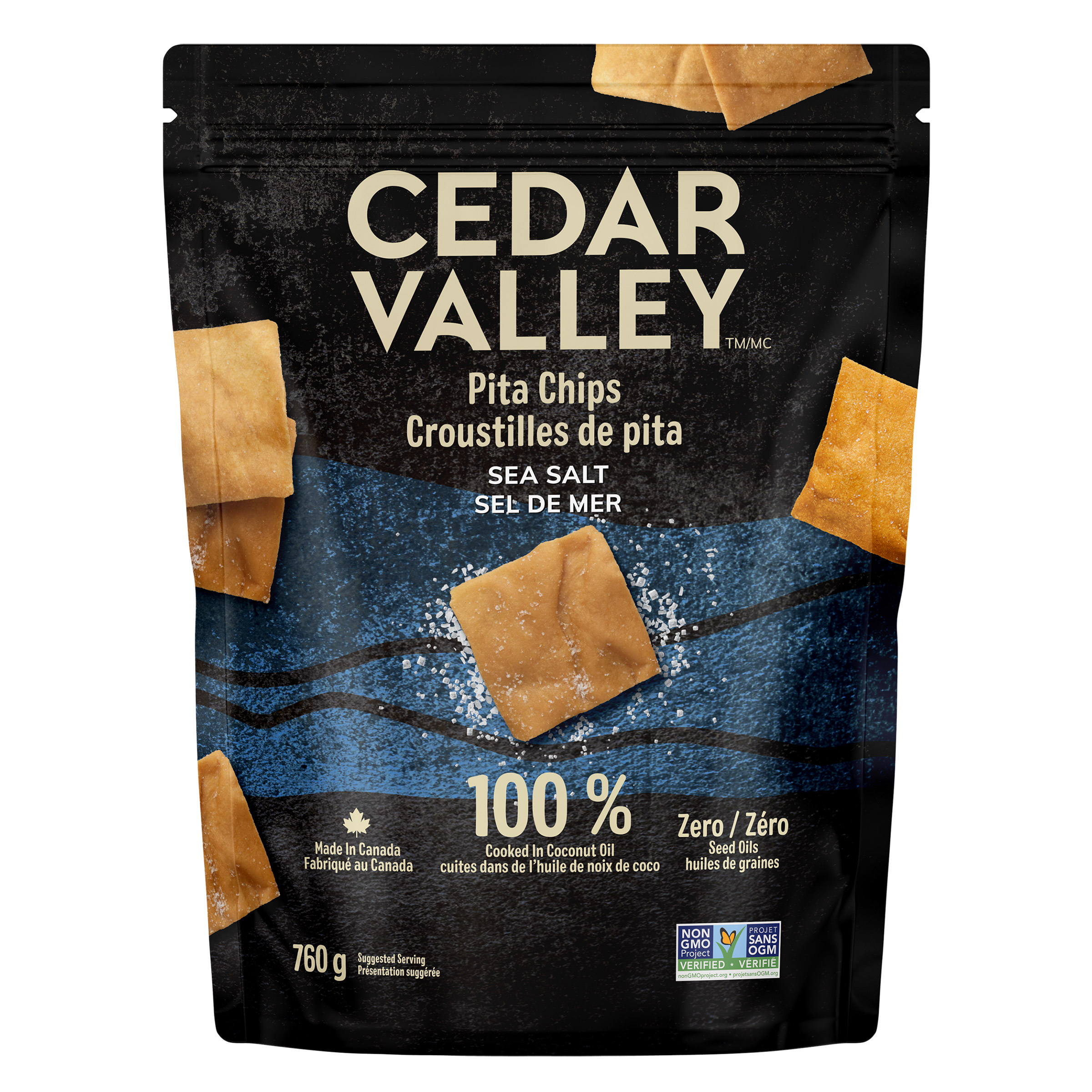 Cedar Valley Sea Salt Pita Chips, 760 g
