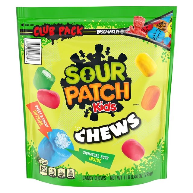 SOUR PATCH KIDS CHEWS 25.6 OZ