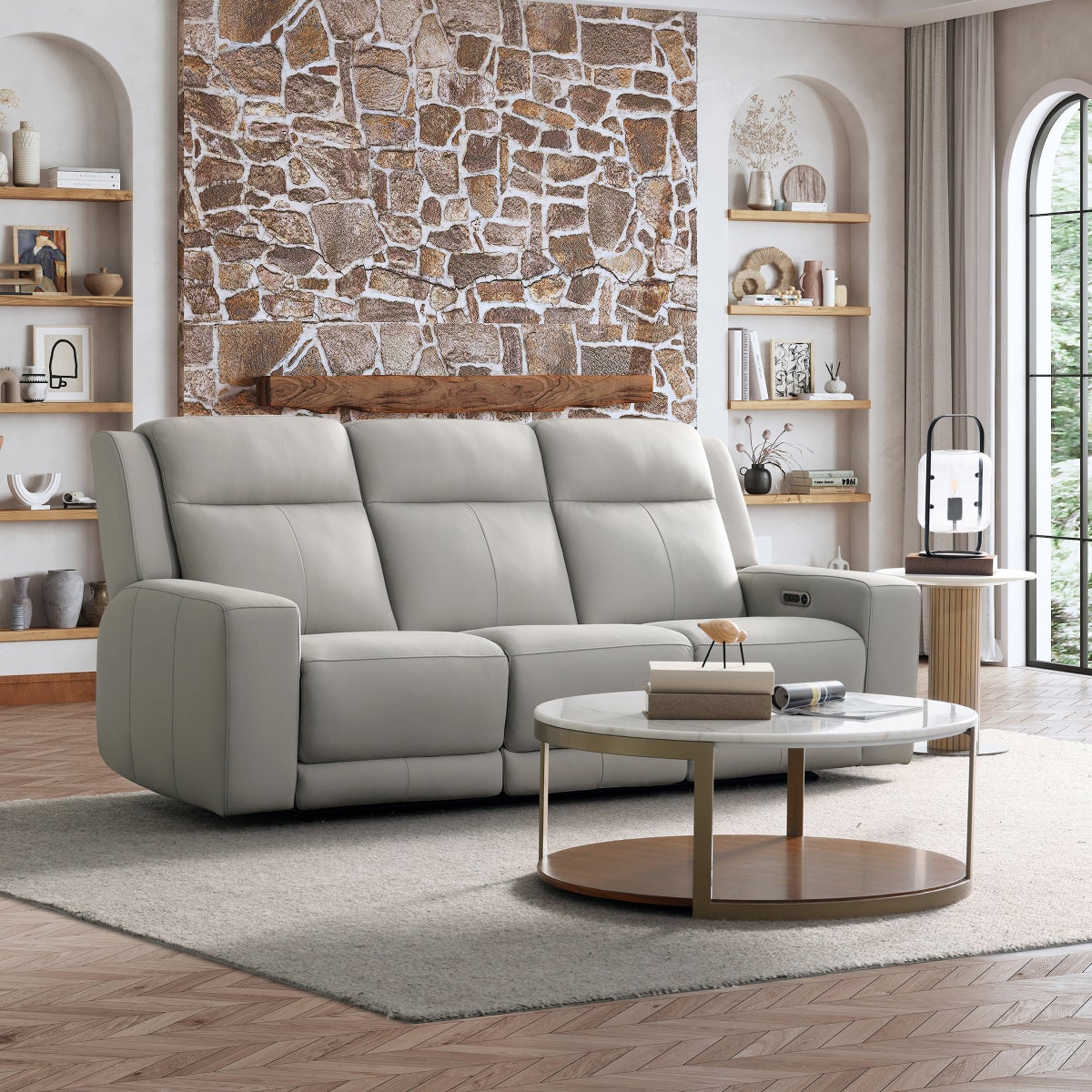 Wren Leather Power Reclining Sofa | Costco Wren Leather Power Reclining Sofa | Costco