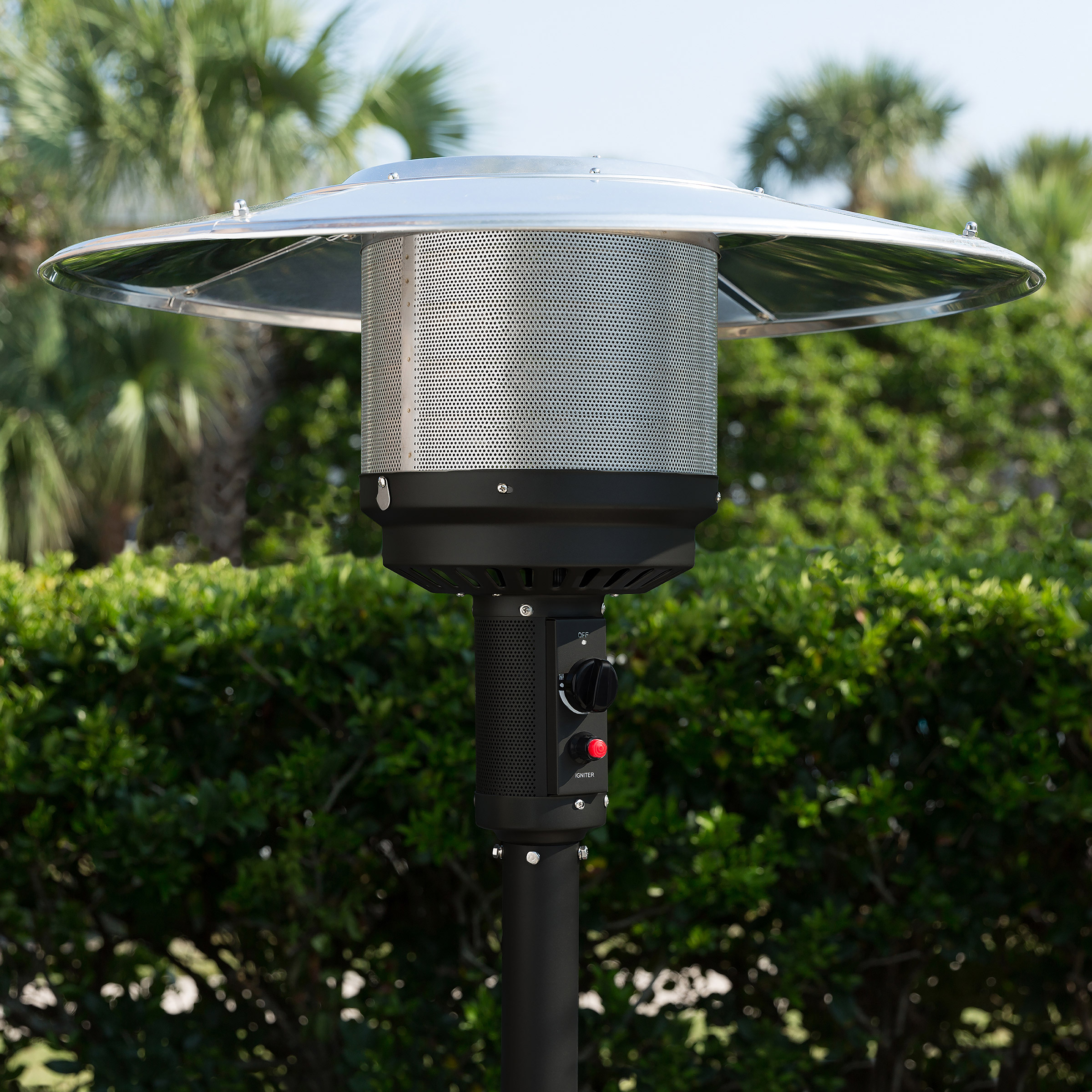 Fire Sense Matte Black Patio Heater | Costco