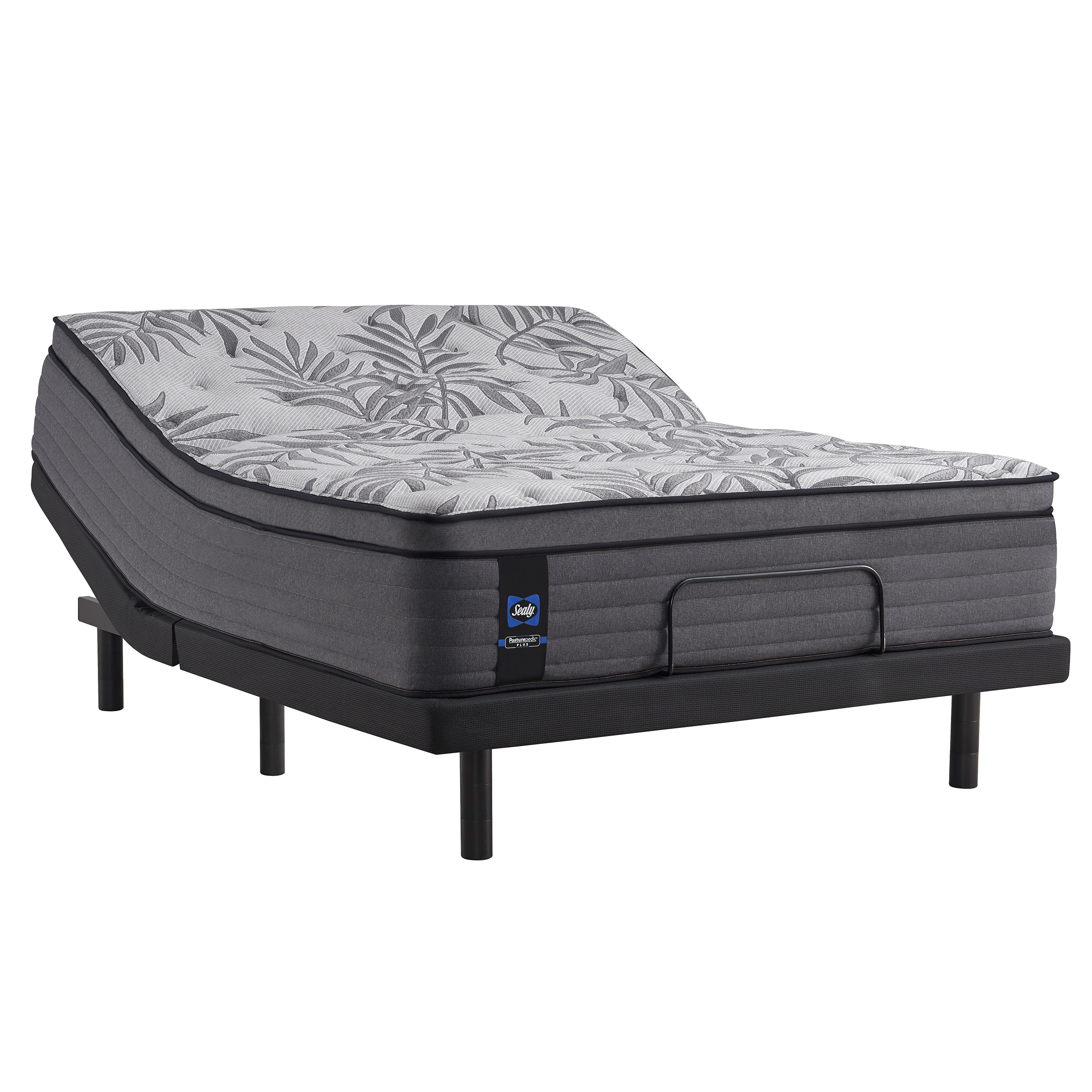 Sealy Posturepedic Island Cays Plush Queen Mattress with Adjustable Base