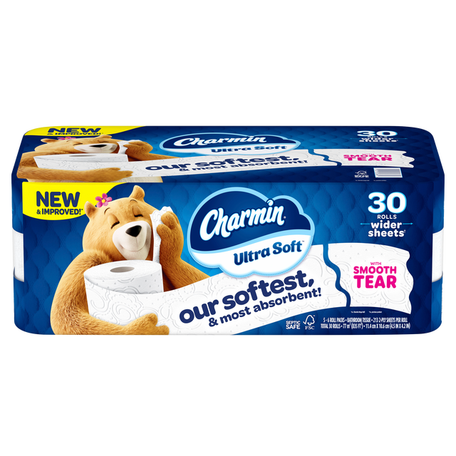 Charmin Ultra Soft Bath Tissue, 2-Ply, 213 Sheets, 30 Rolls