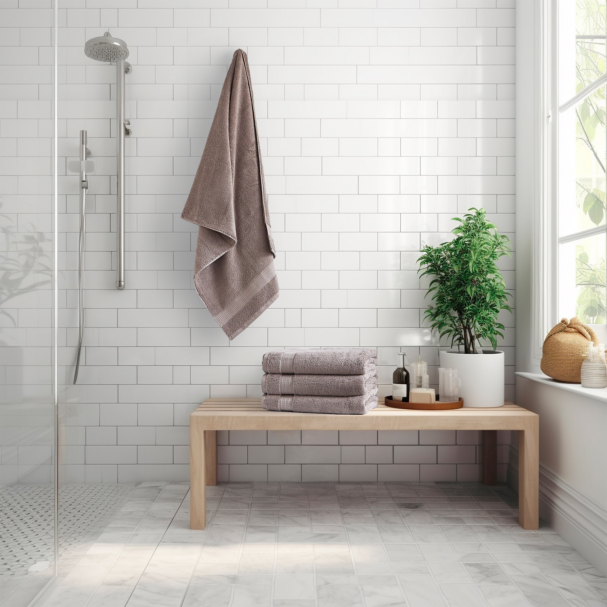 Serene Home Collection Bath Towel, 4-pack