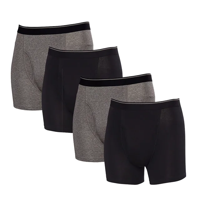 KIRKLAND SIGNATURE + MEN'S SUPIMA COTTON BOXER BRIEF 4 PK