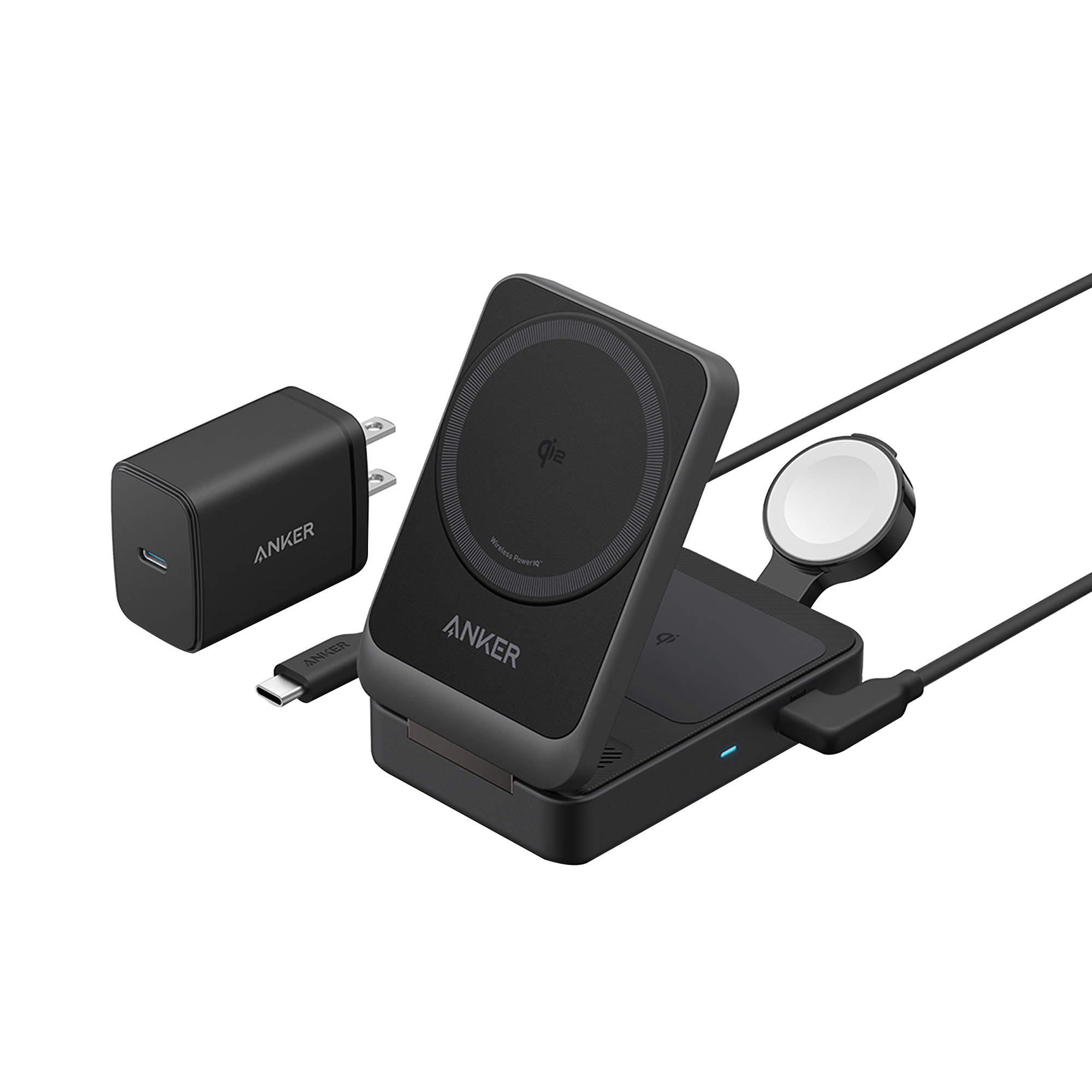 Anker MagGo Qi2 Wireless Charging Station (Foldable 3-in-1