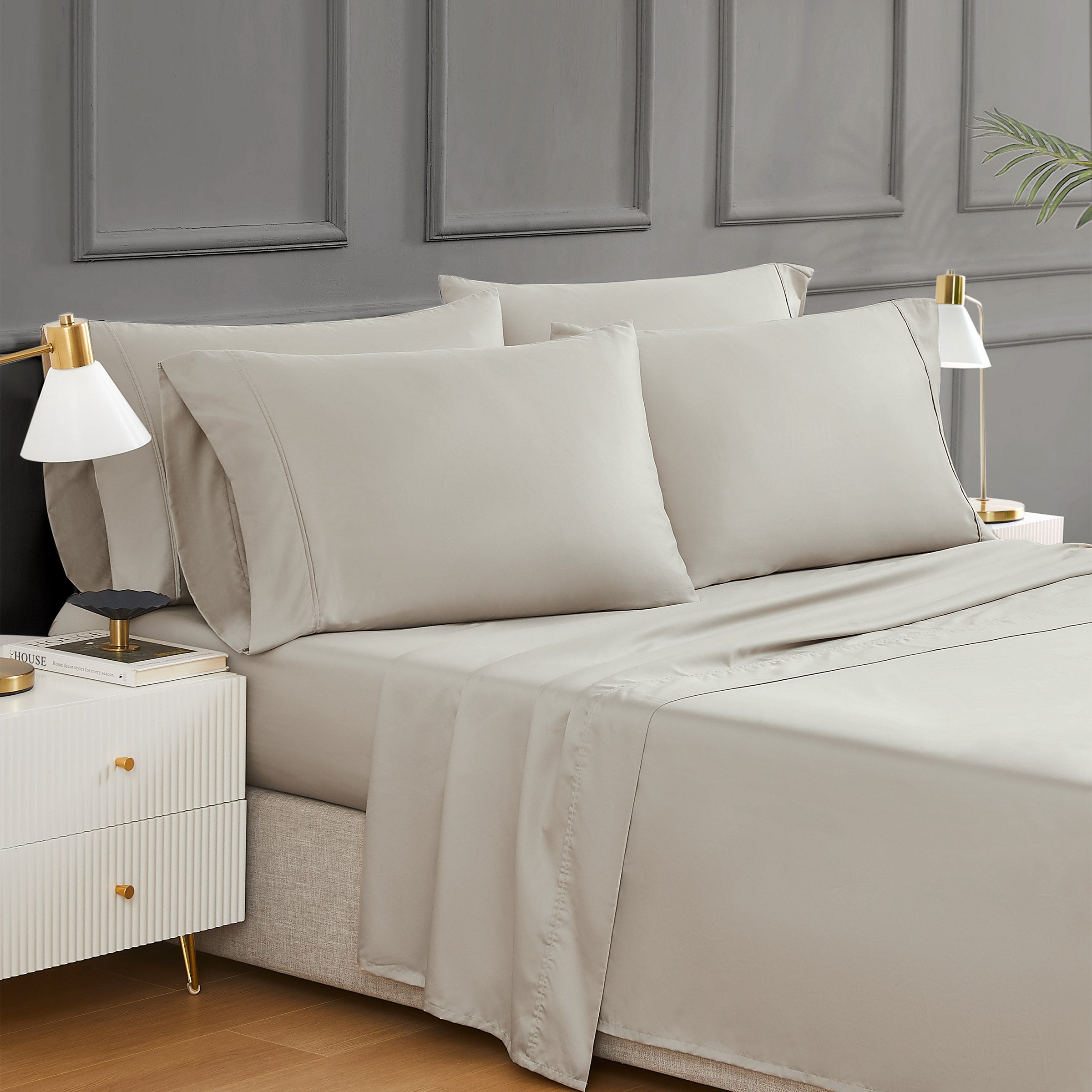 Egyptian Cotton Sheet Set - KING TAN