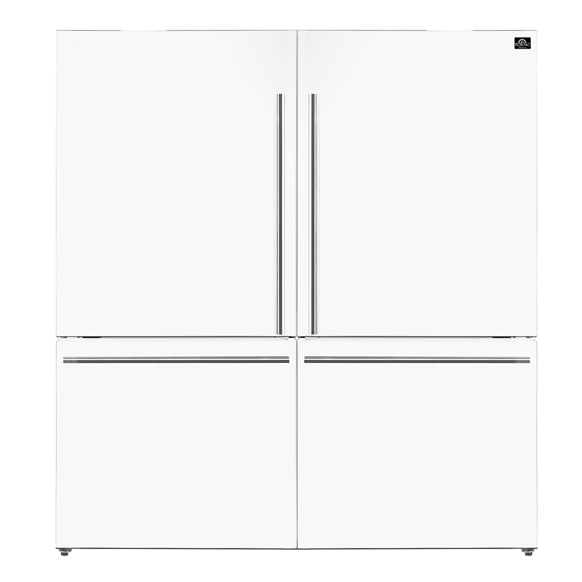 Milano 2-piece 62 in. 34.4 cu ft. Freestanding Bottom Freezer Refrigerator with Additional Antique Brass Handles