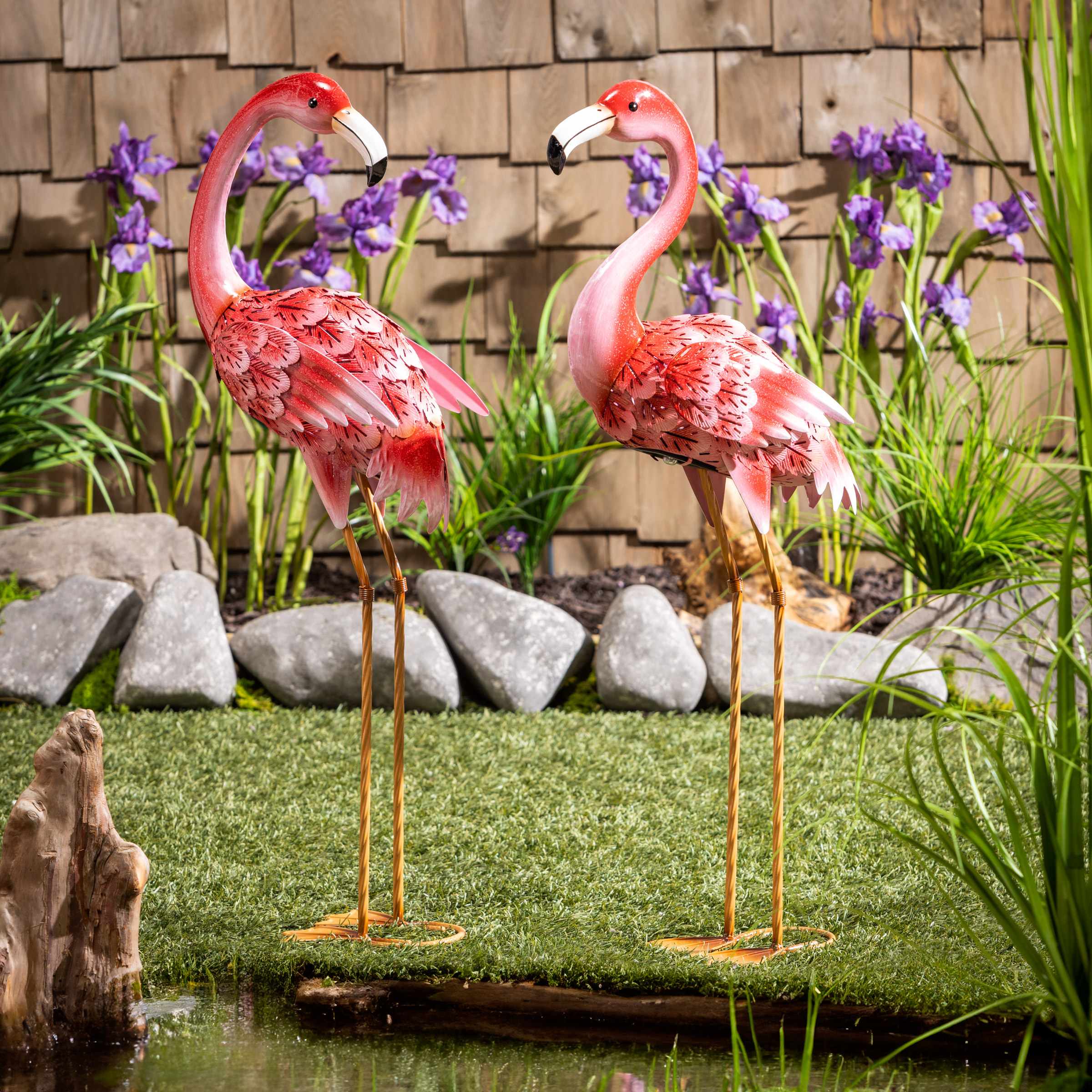 Solar LED Flamingo Pair, Set of 2 | Costco