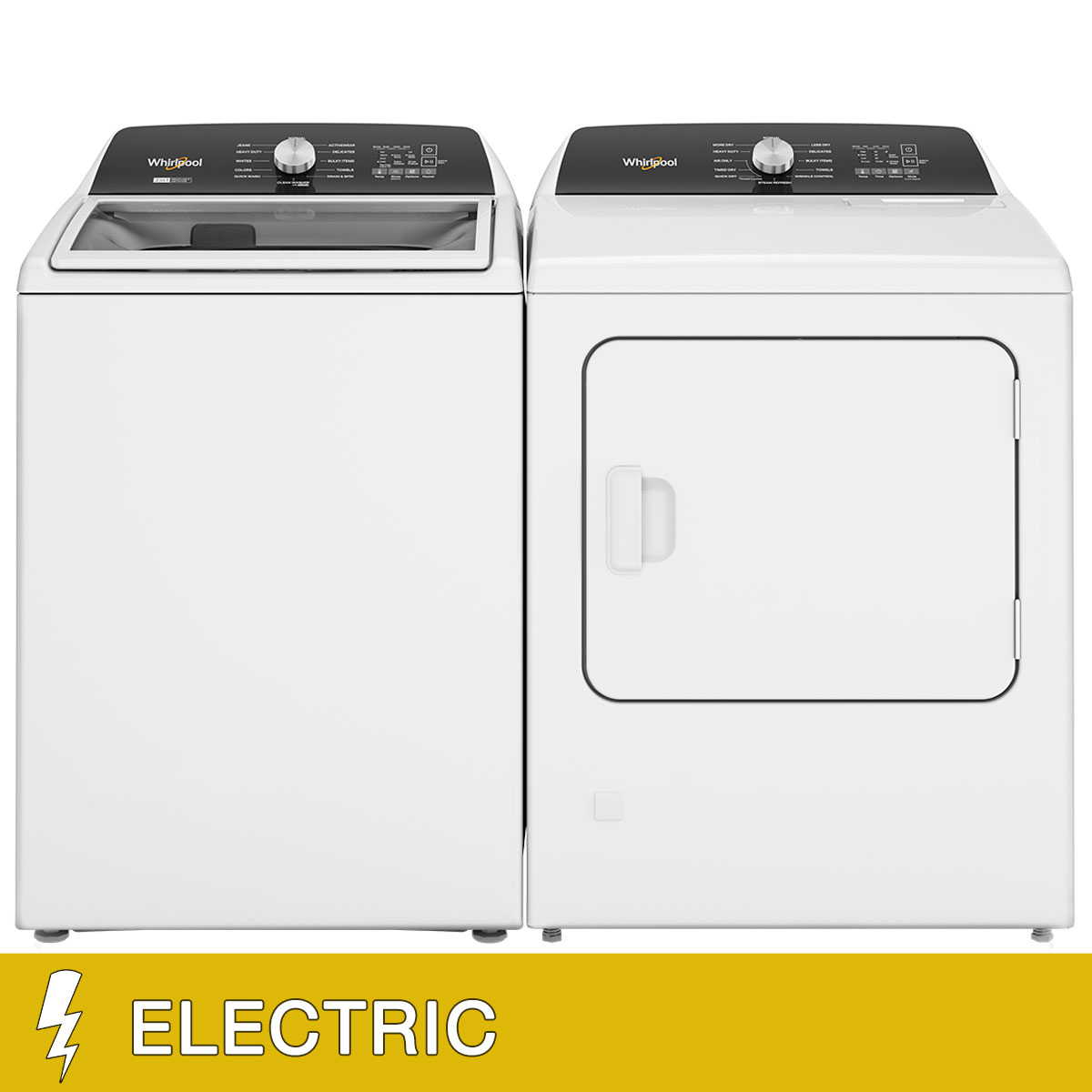 Whirlpool 4.6 cu. ft. Top Load Impeller Washer and 7.0 cu. ft. ELECTRIC Dryer Laundry Package