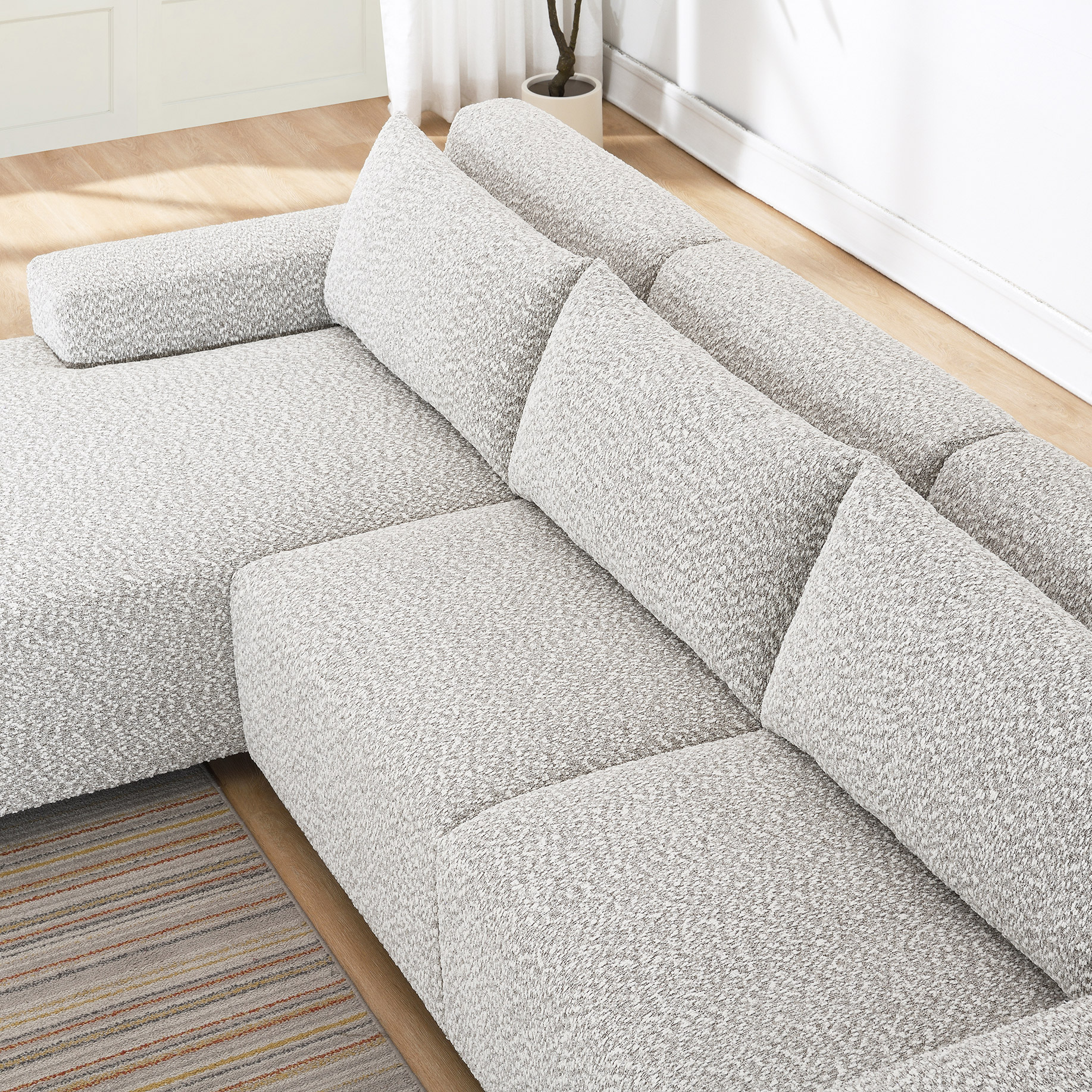 関家具NOWHERE LIKE  MANTA Zyllah Left-hand Facing 2-piece Fabric Sofa Chaise | Costco