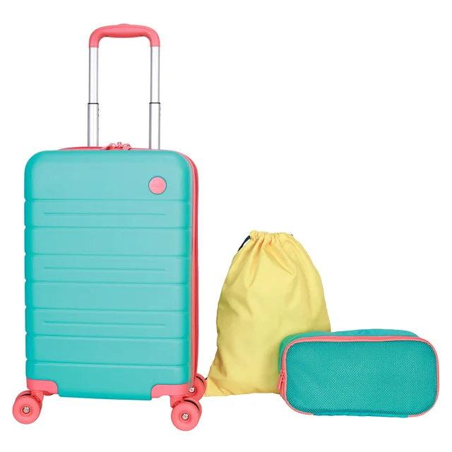 iPack Kids Carry-On Luggage Set, Turquoise
