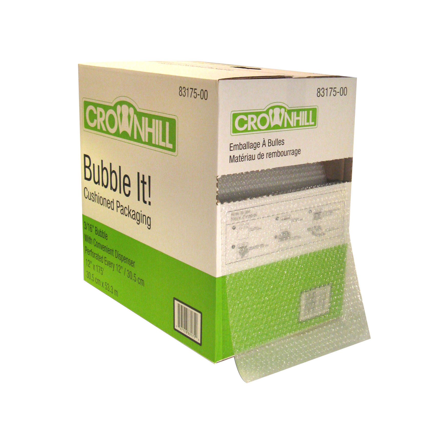 Crownhill Packaging 12 in. x 175 ft. Bubble Cushioning in Dispenser Box