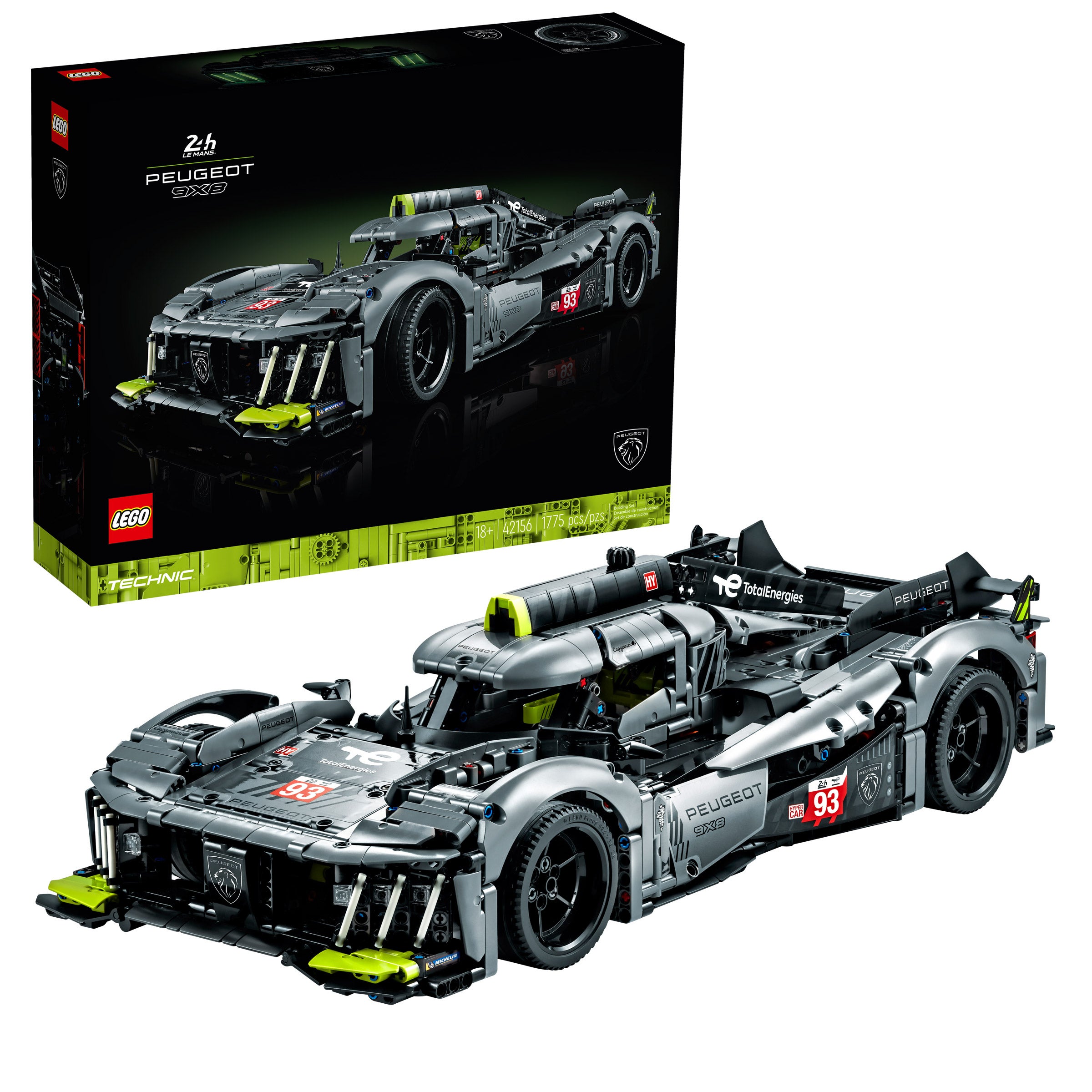 LEGO Technic PEUGEOT 9X8 24H Le Mans Hybrid Hypercar 42156 | Costco