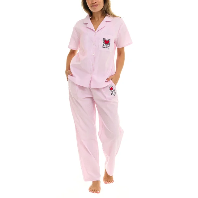 KEITH HARING WOMEN'S WOVEN PJ SET