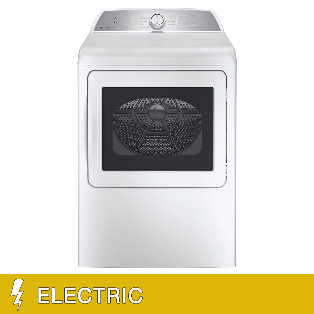 GE Profile 7.4 cu. ft. ELECTRIC Dryer with Sensor Dry, Sanitize Cycle, WiFi