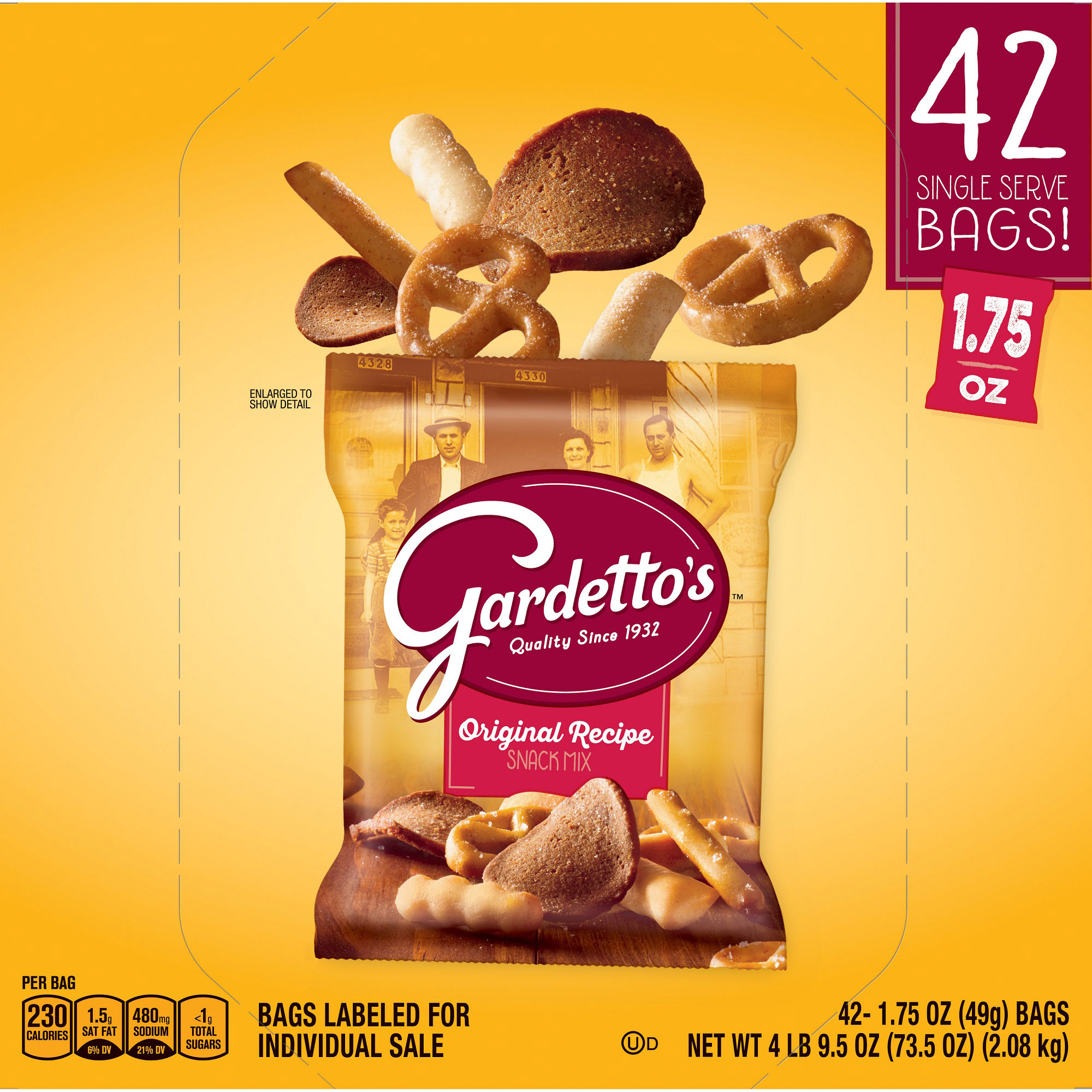 Gardetto's Snack Mix  Original  1.75 oz  42-count
