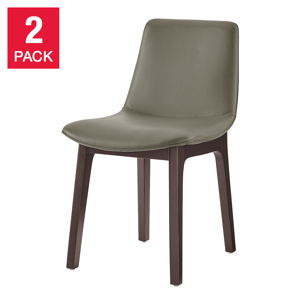 Aiden & Ivy Top-Grain Leather Dining Chair, 2-pack