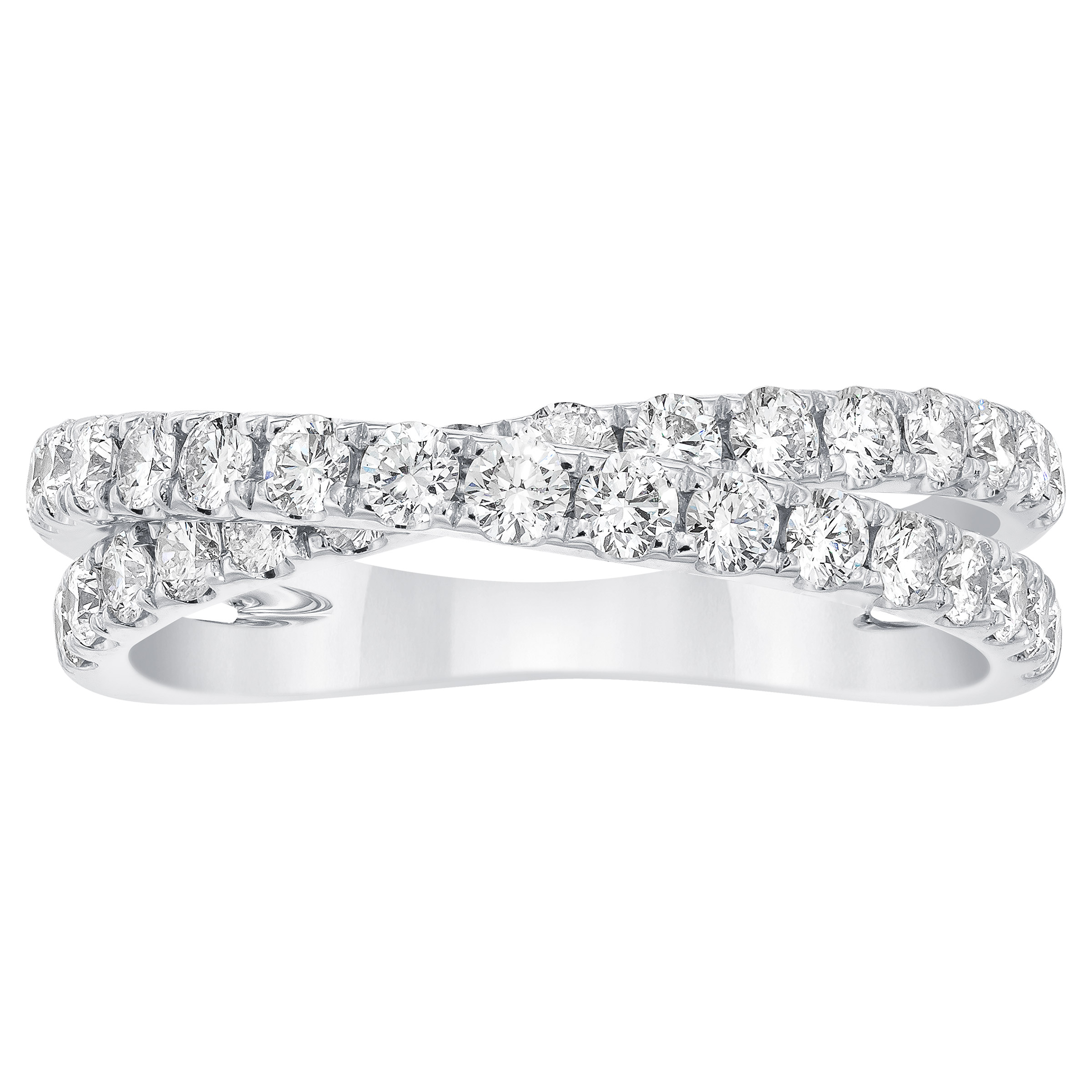 Round Brilliant 0.90 ctw VS2 Clarity  I Color Diamond 14kt Gold Band