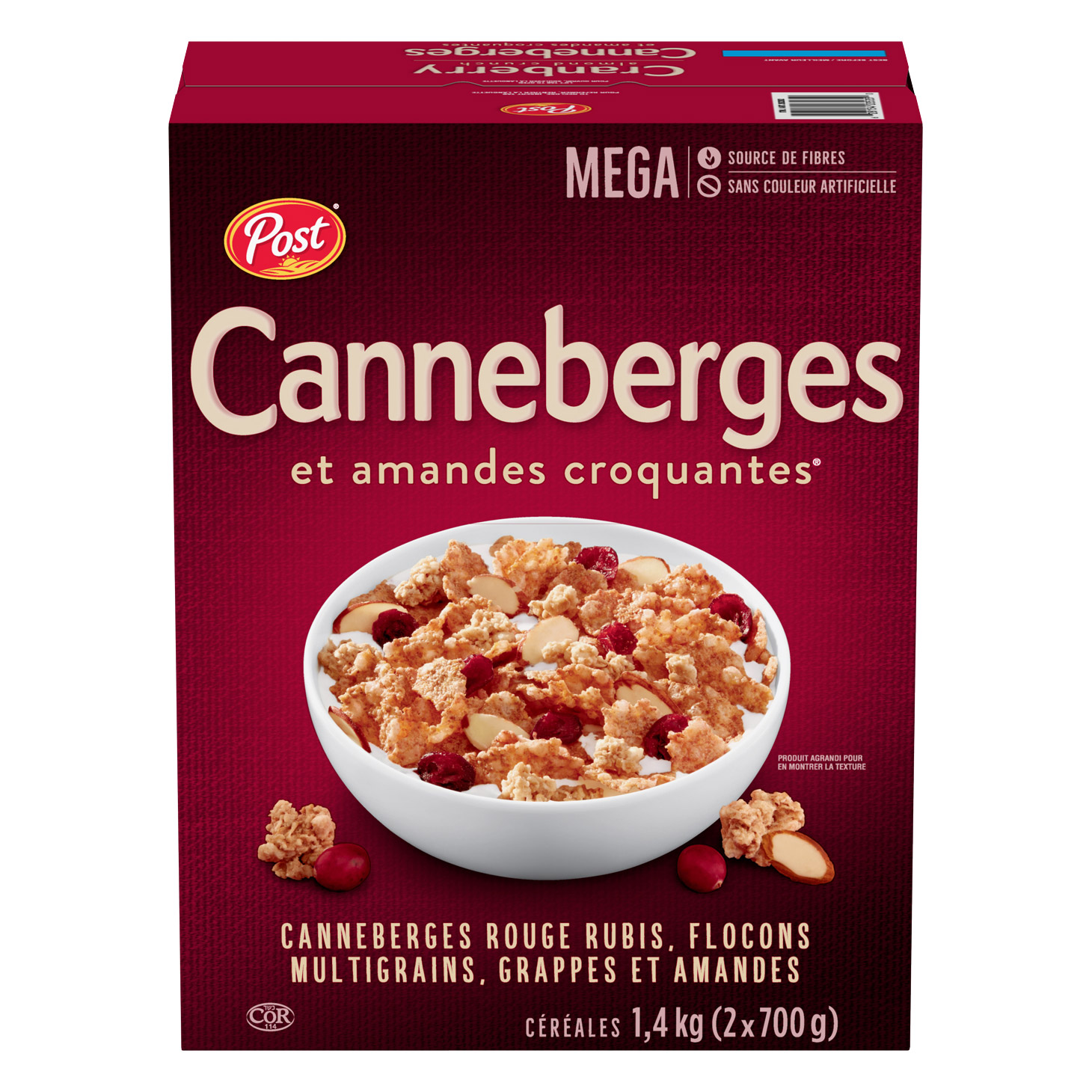 Céréales Post, Canneberges et amandes, 1,4 kg