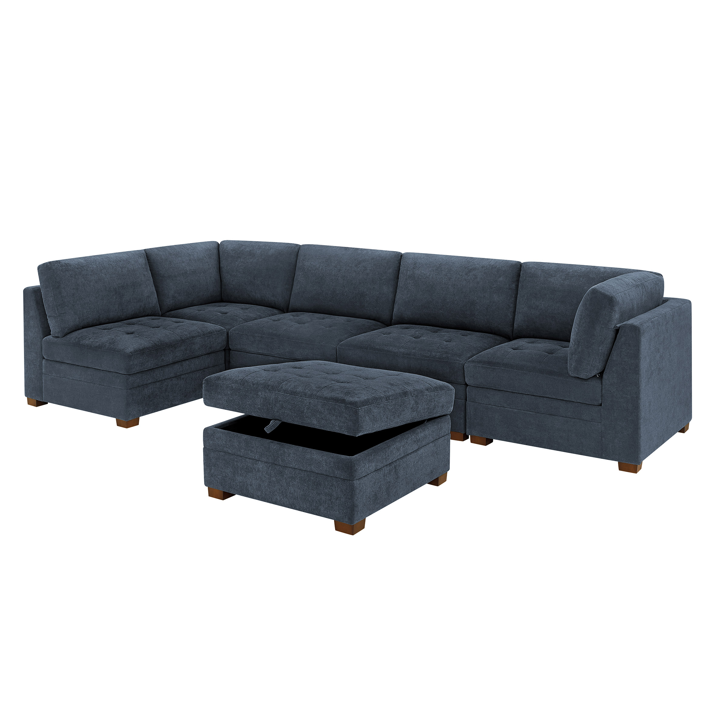 Thomasville Tisdale Tufted 6-piece Fabric Sectional with Storage