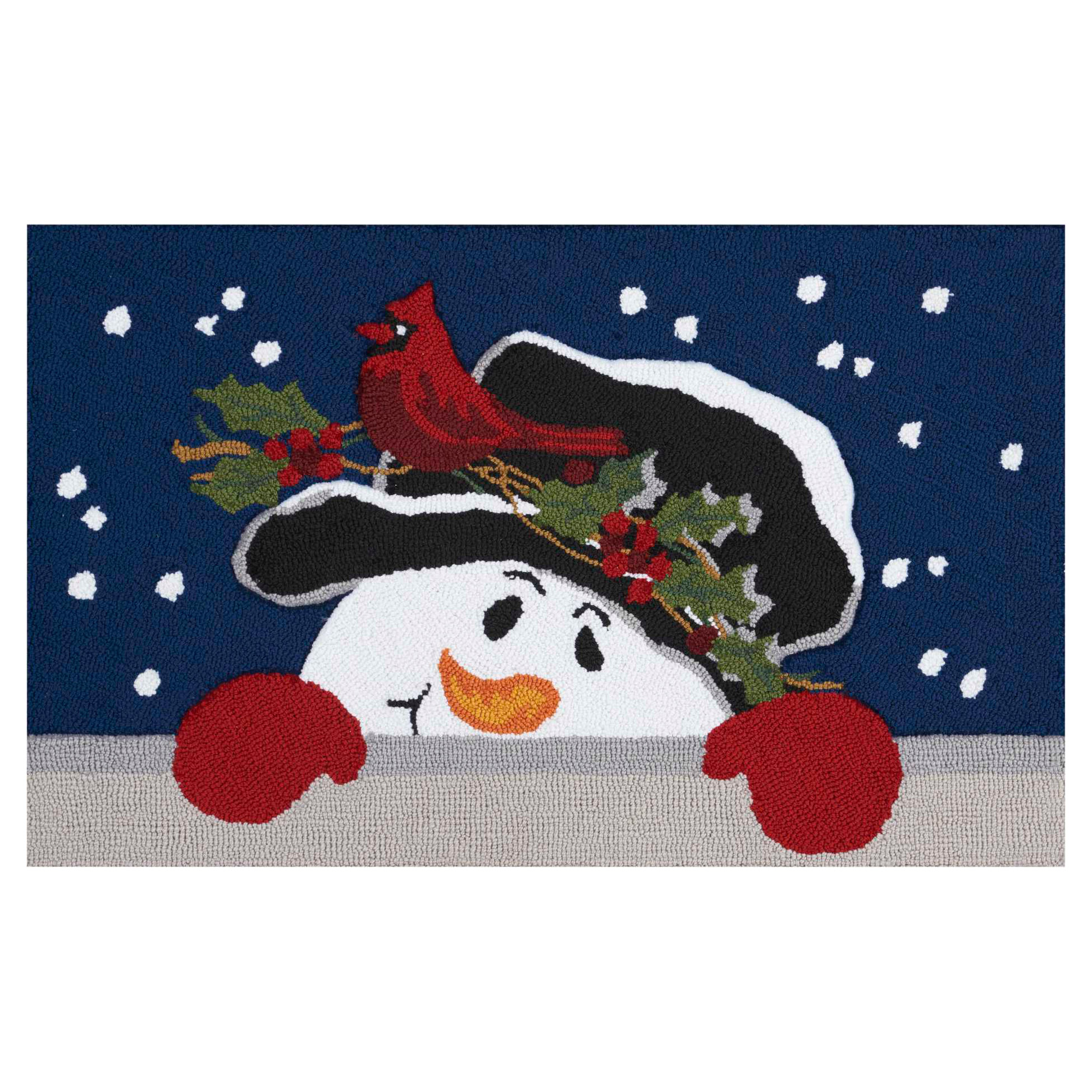 Hand-hooked Snowman Holiday Rug | Costco