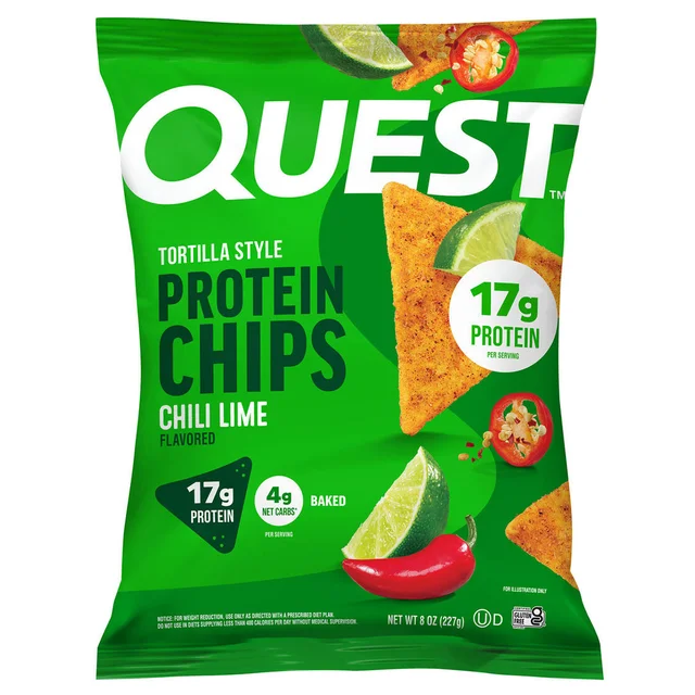 QUEST PROTEIN CHIPS CHILI LIME 8OZ