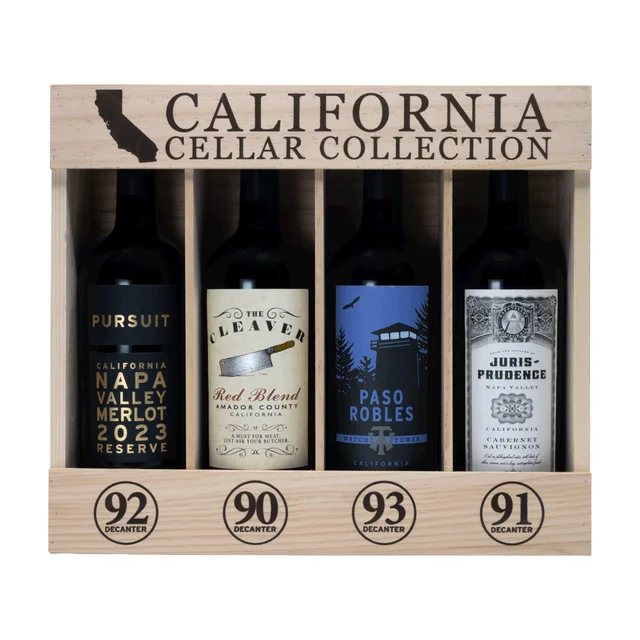 CELLAR COLLECTION FINE WINE VARIETY SET CALIFORNIA 4/750ML
