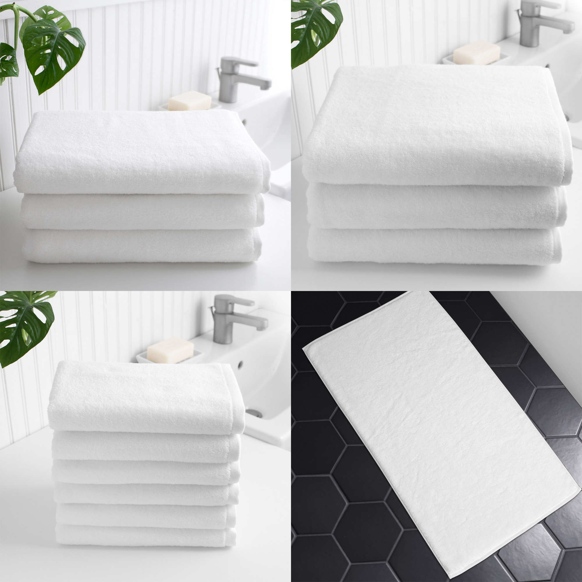 Turkish Organic Hospitality Towel and Bath Mat Bundle