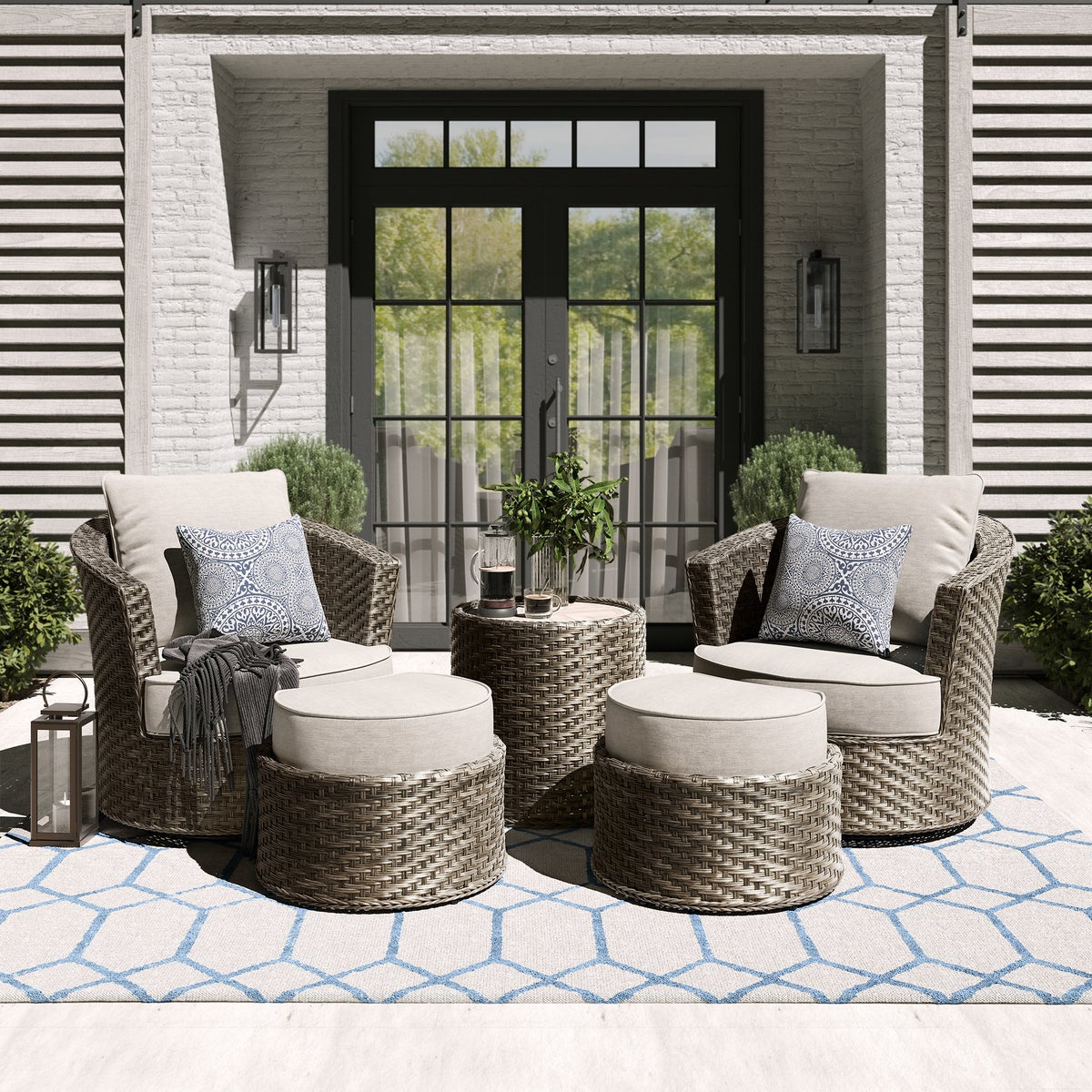 Salinger 5-piece Outdoor Patio Seating Set | Costco Salinger 5-piece Outdoor Patio Seating Set | Costco