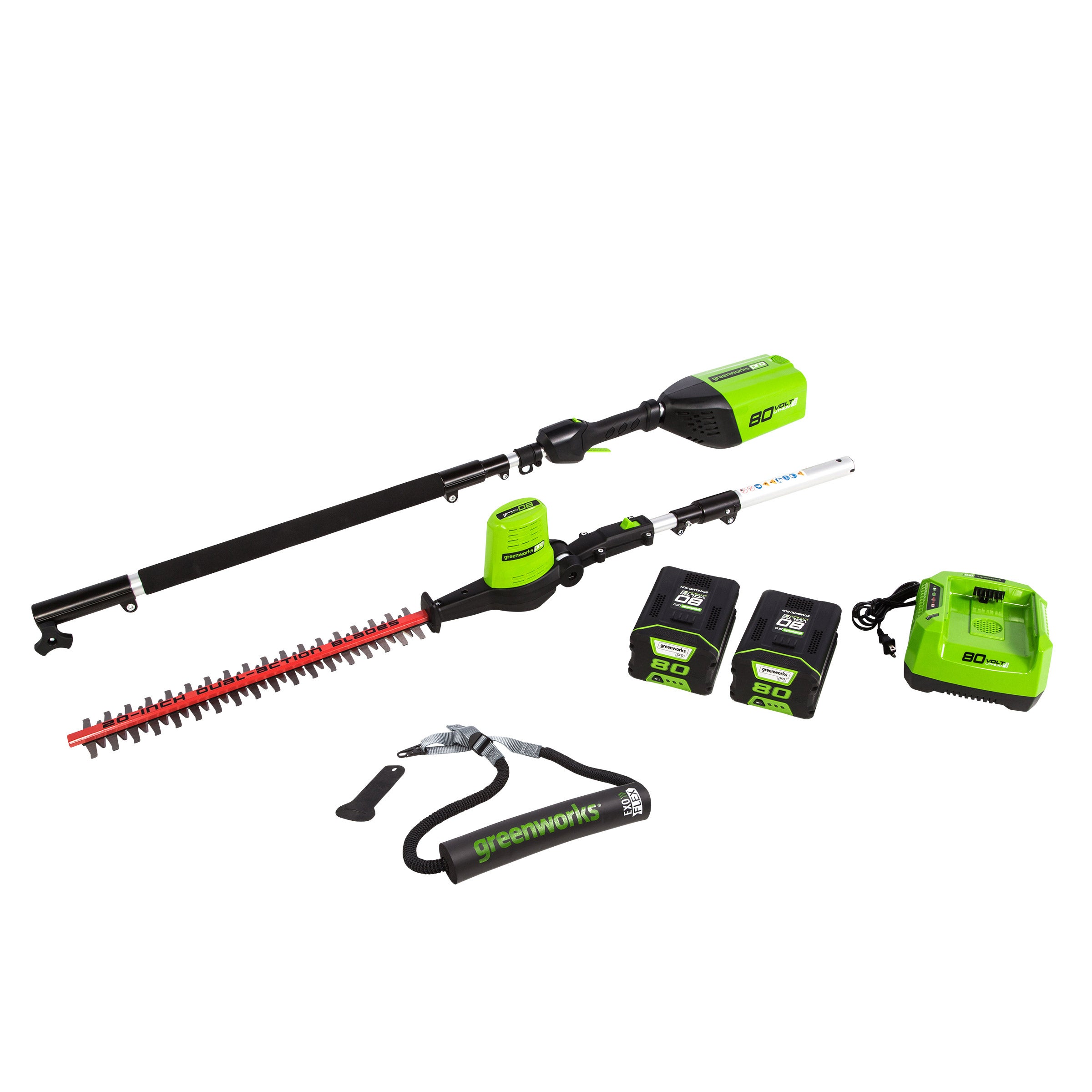 Greenworks 80V Pole Hedge Trimmer with Battery and Charger | Costco
