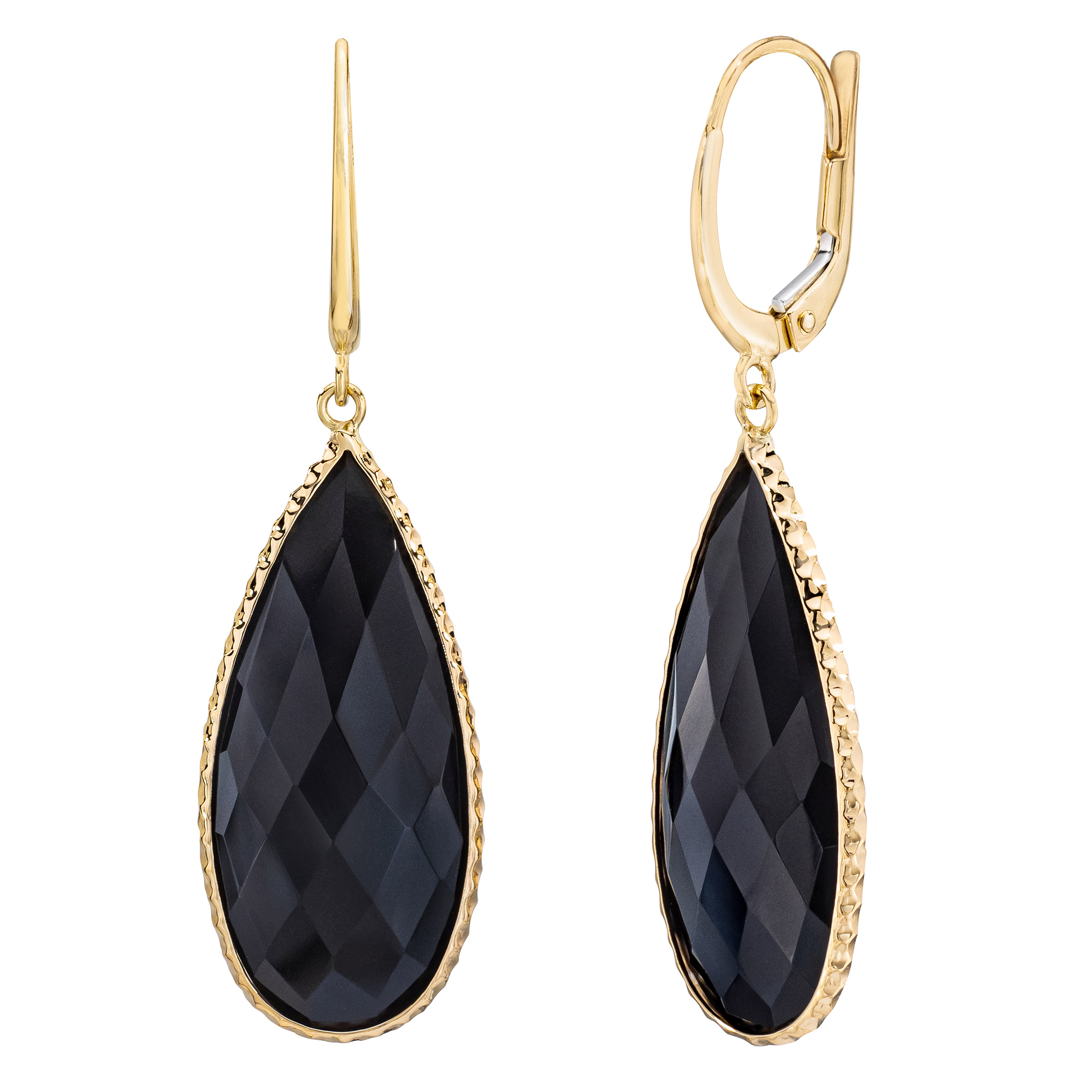 Pear Cut Onyx Earrings