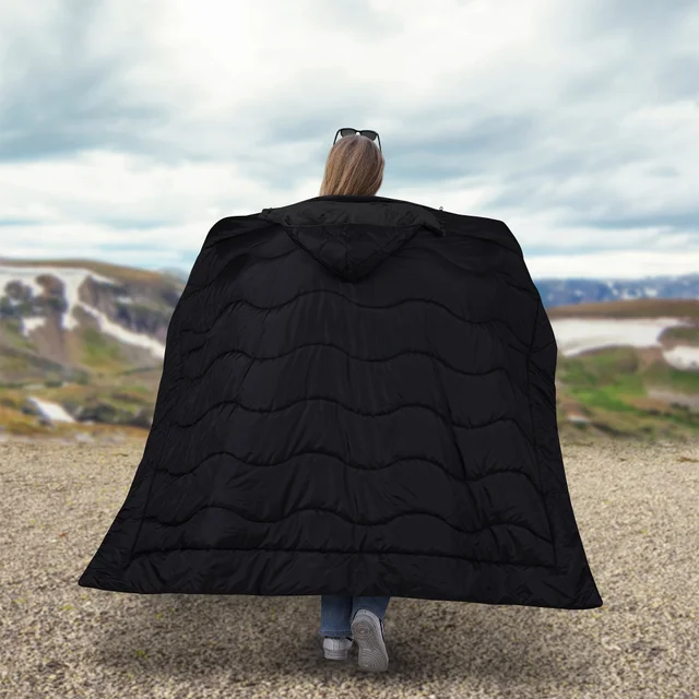 BELOW ZERO HOODED OUTDOOR BLANKET 54" X 72"
