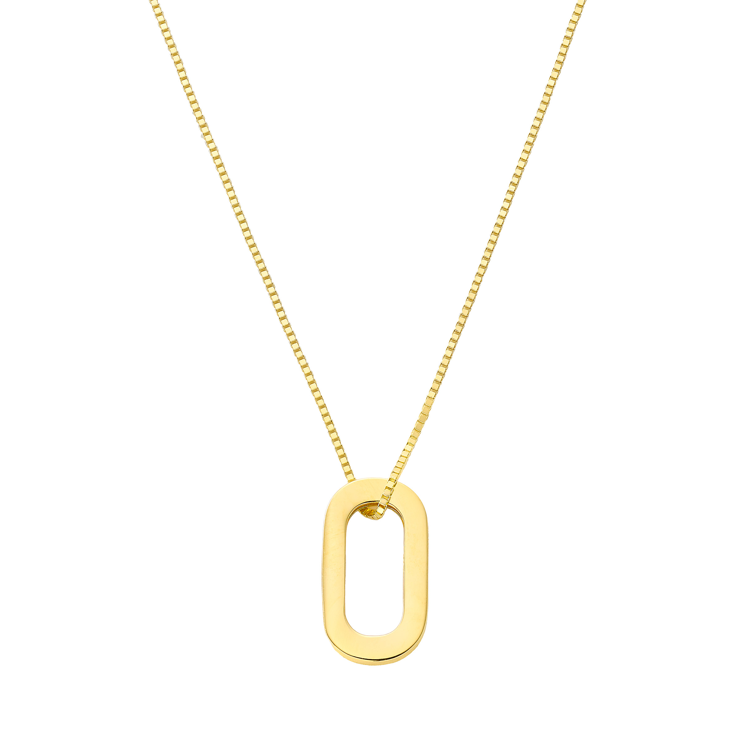 14kt Yellow Gold Paperclip Link Pendant | Costco