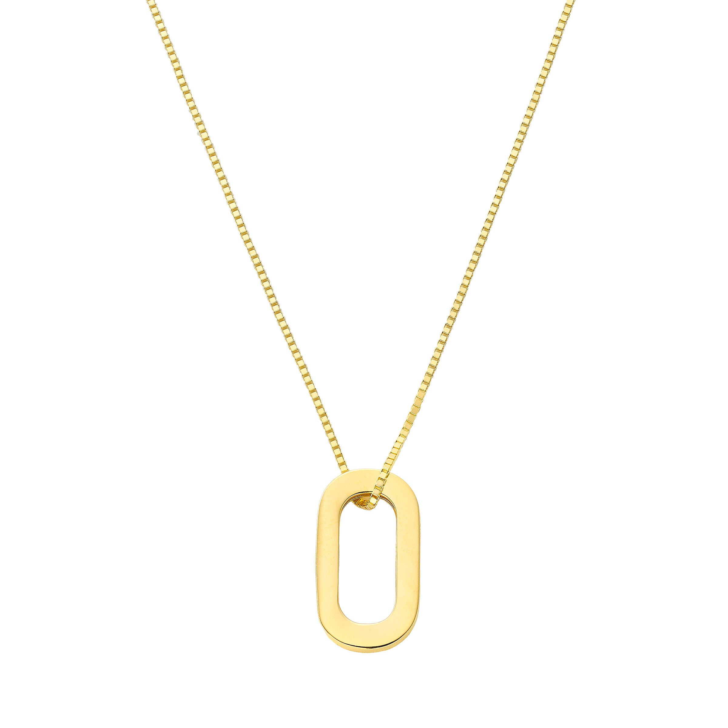 14kt Yellow Gold Paperclip Link Pendant | Costco