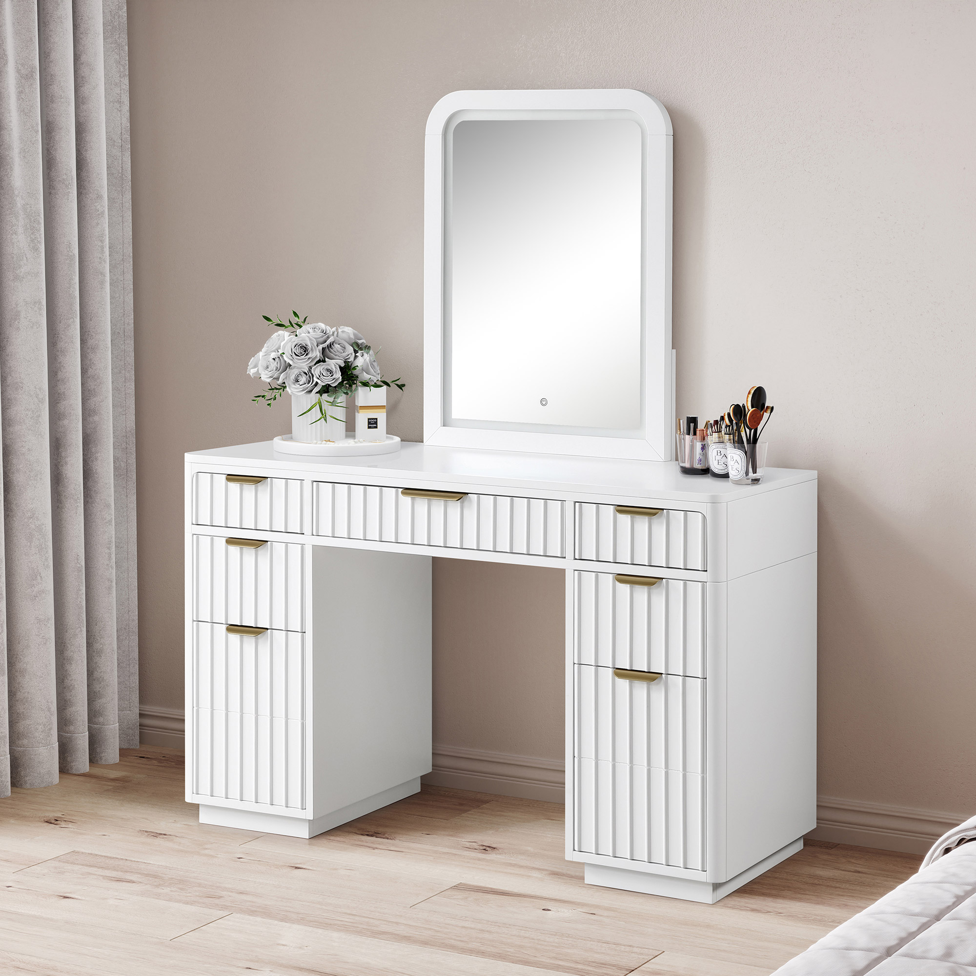 Loxley Rowe Cathy 129.5 cm (51 in.) Makeup Table