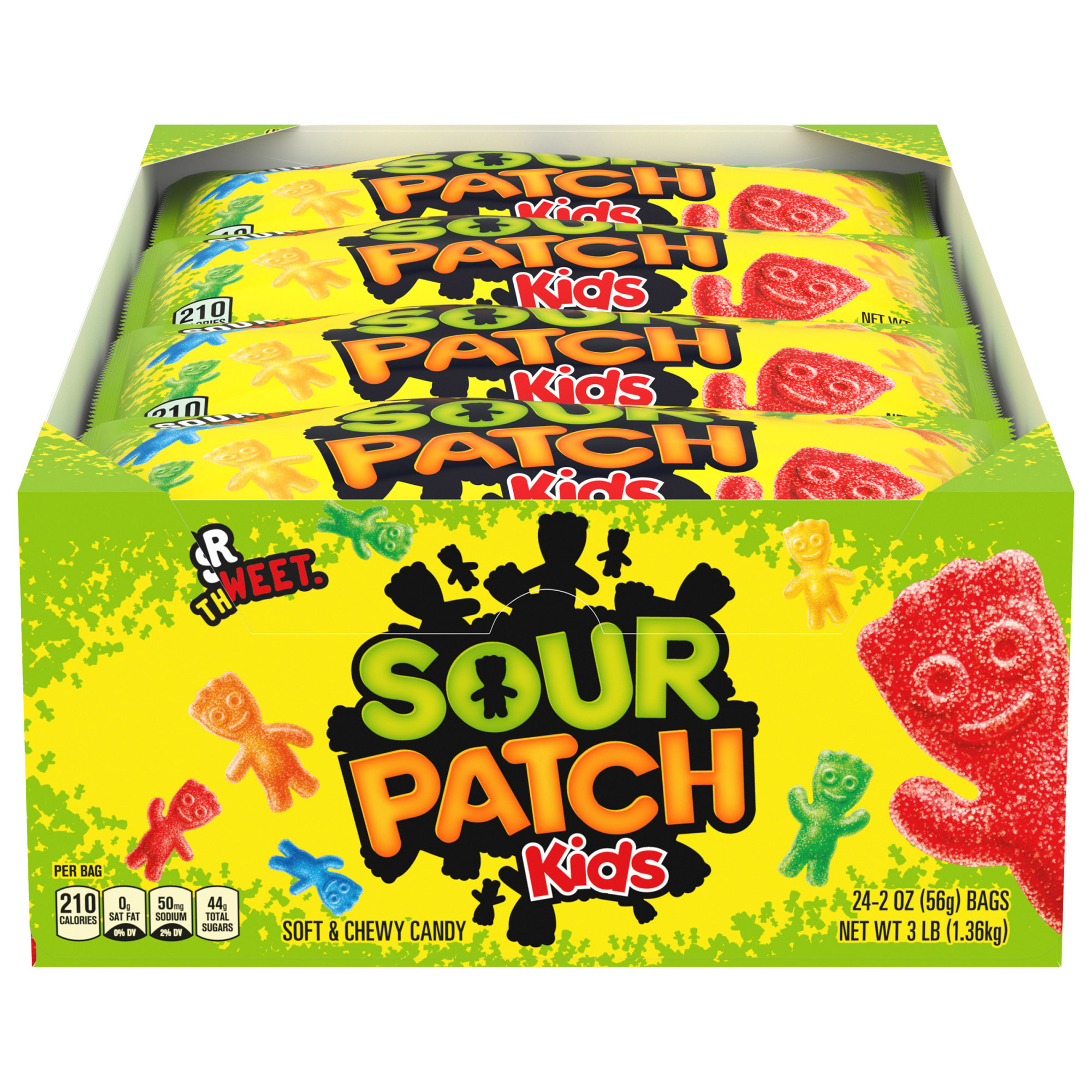 Sour Patch Kids Soft & Chewy Candy  2 oz  24-count